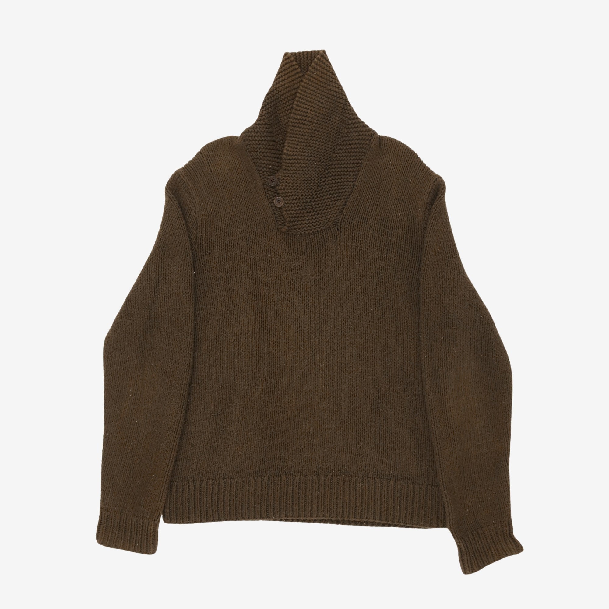 Shall Collar Hand Knit