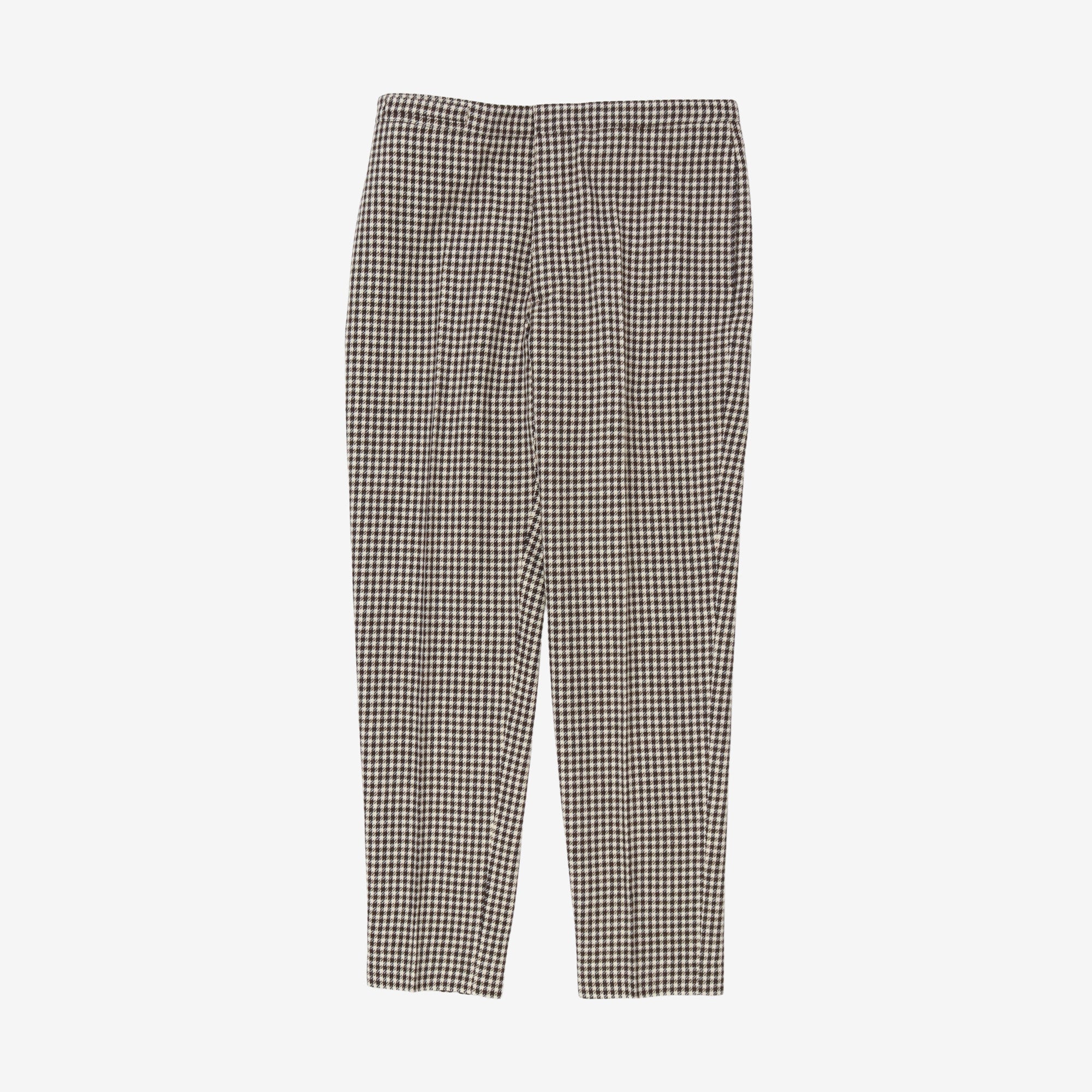 Wool Check Trousers