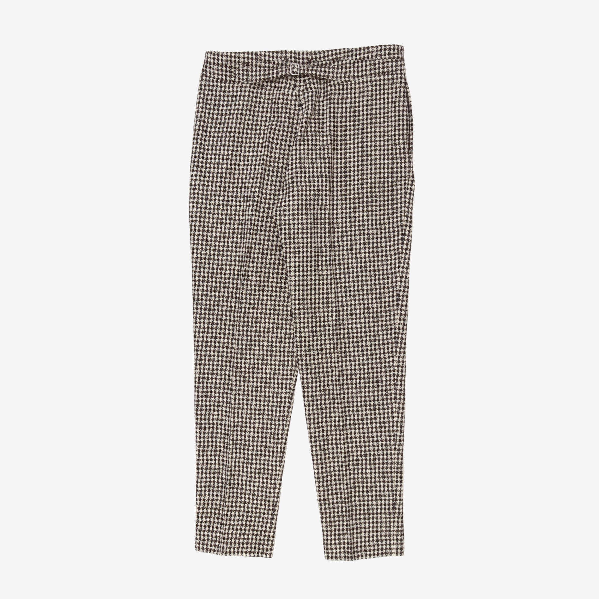 Wool Check Trousers