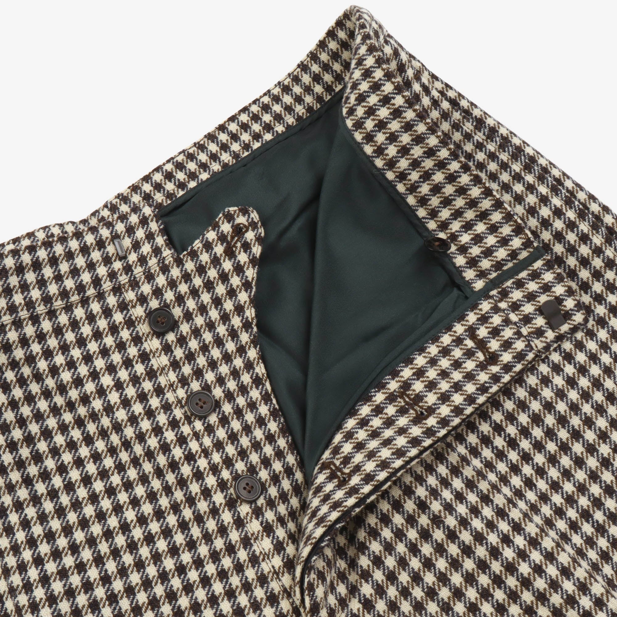 Wool Check Trousers