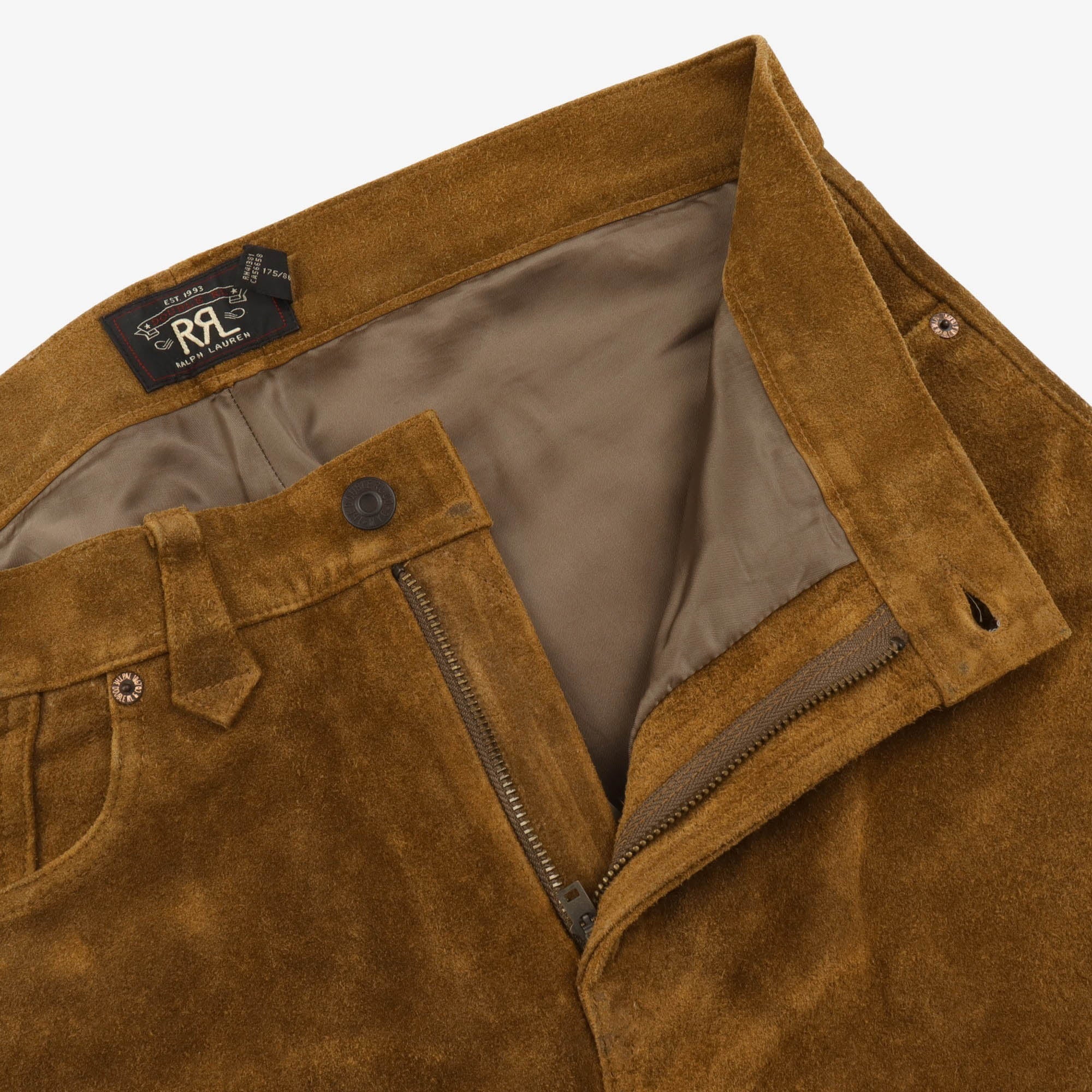 Suede Leather Ranch Pants