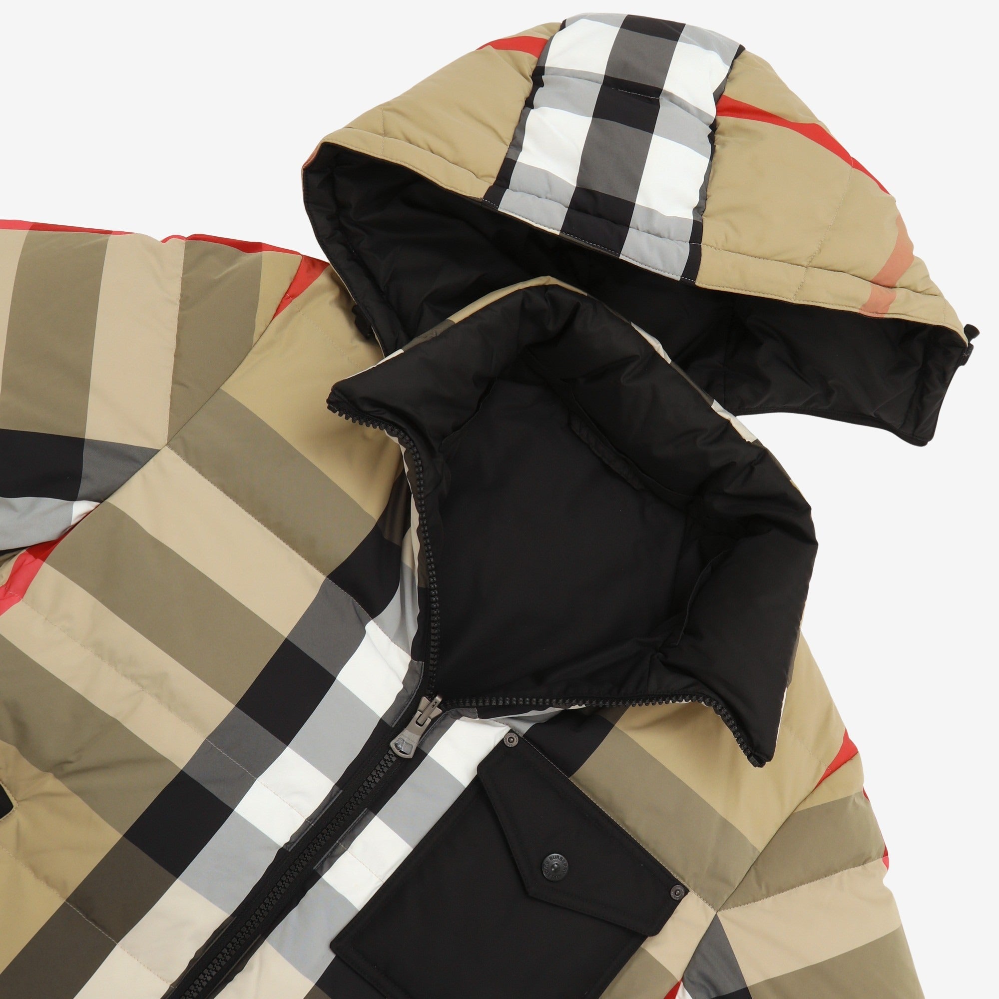 Reversible Check Puffer Jacket