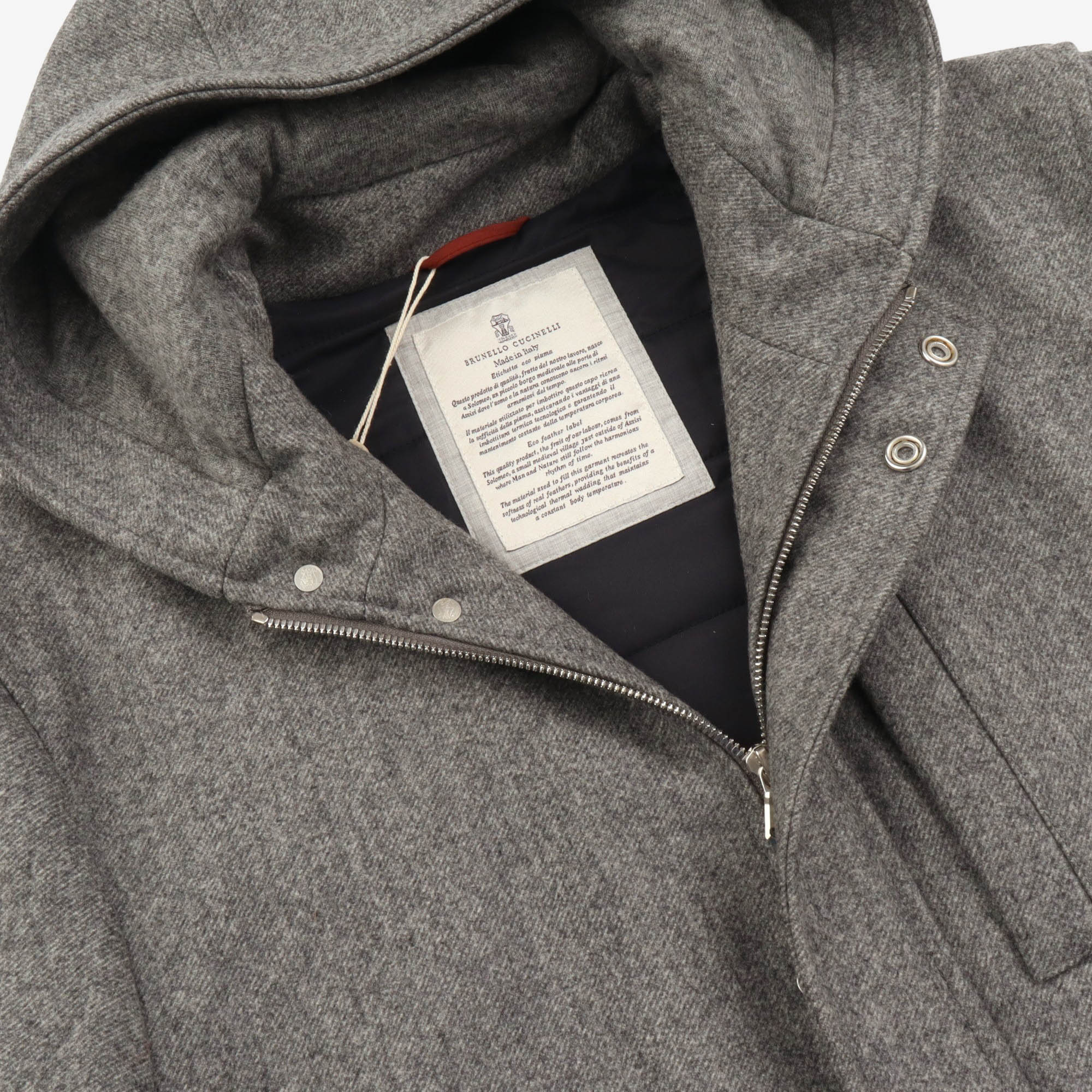 Wool Cashmere Hooded Overcoat