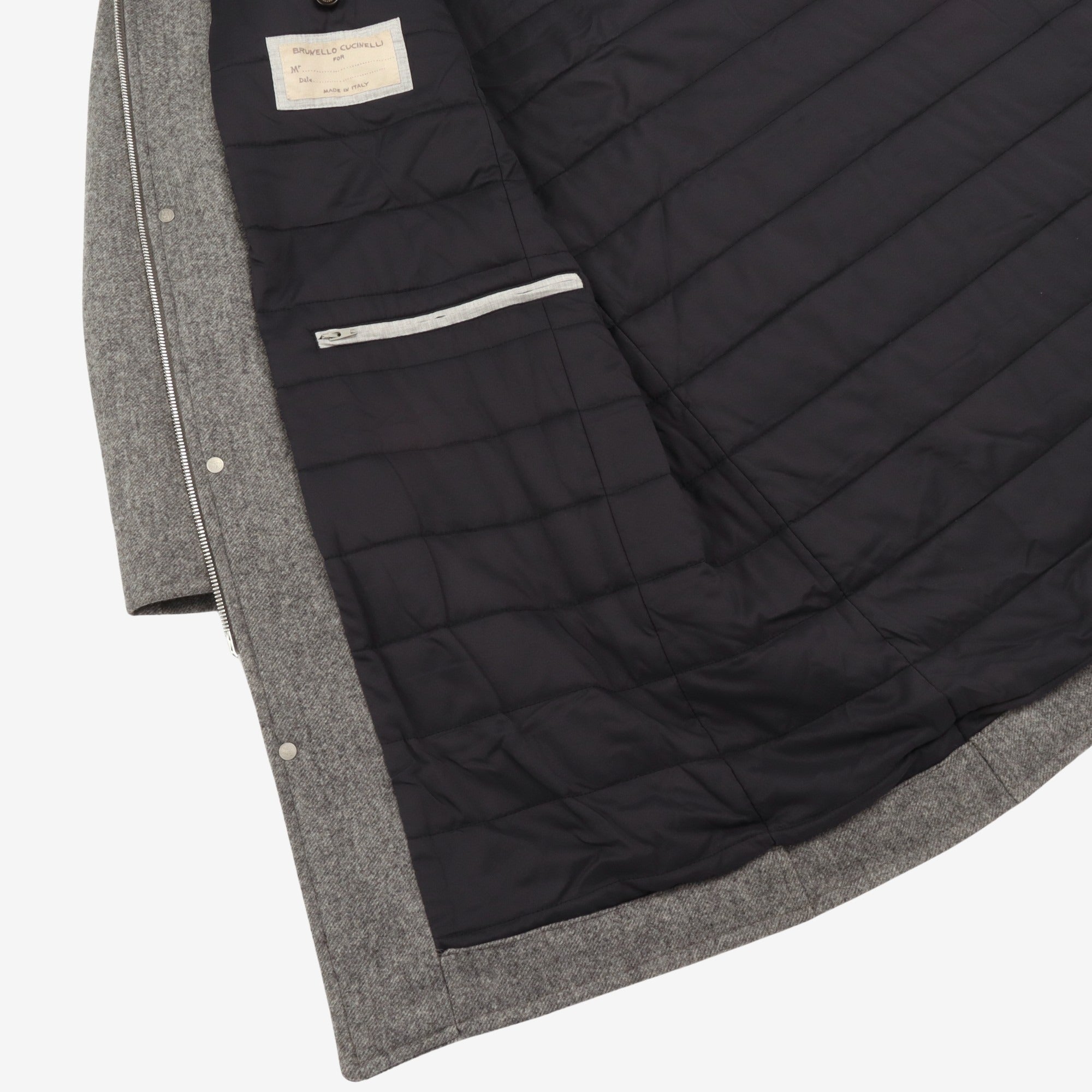 Wool Cashmere Hooded Overcoat