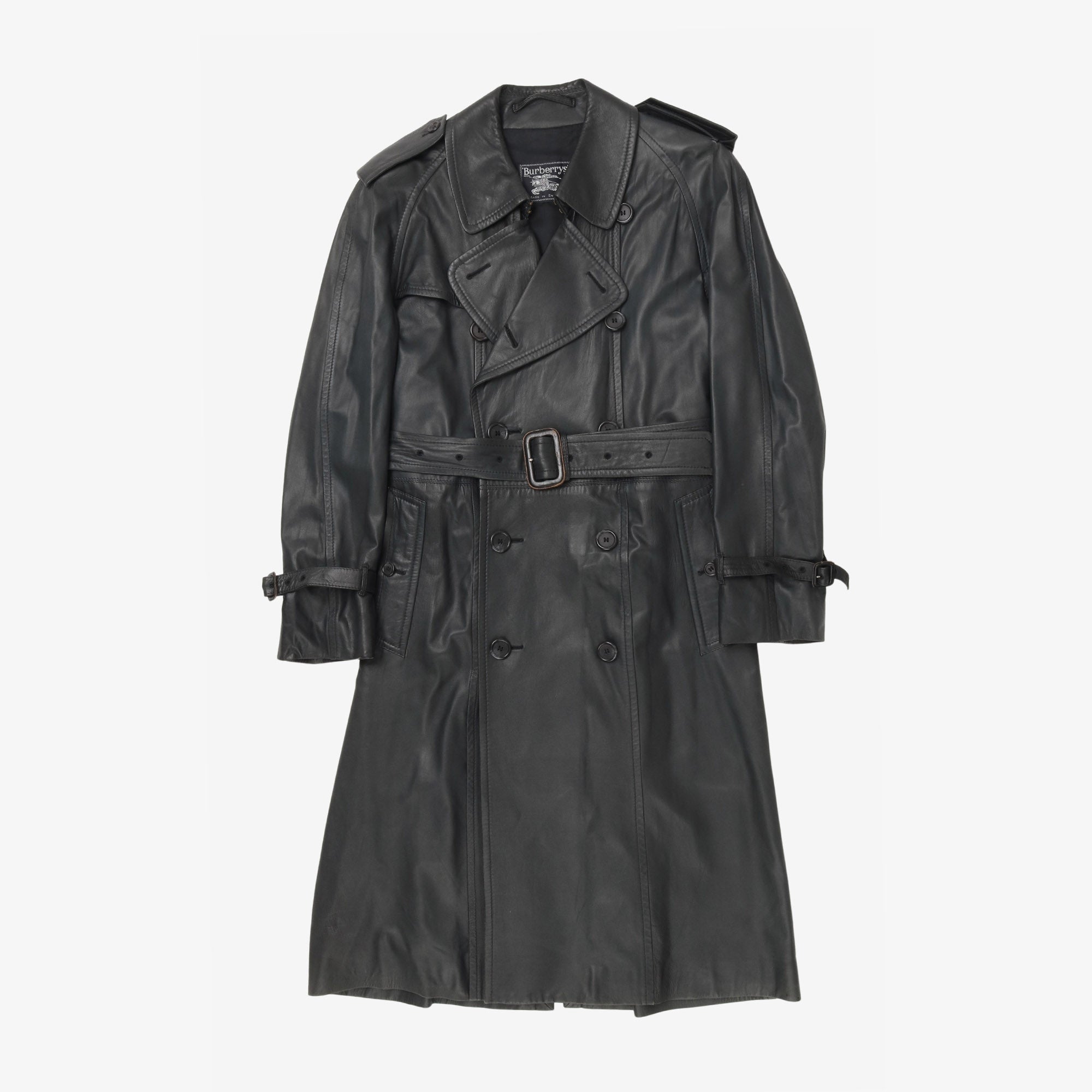 Vintage Leather Trench Coat