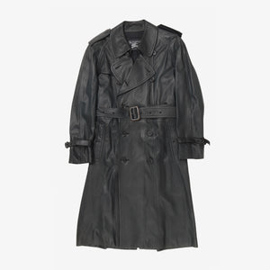 Vintage Leather Trench Coat