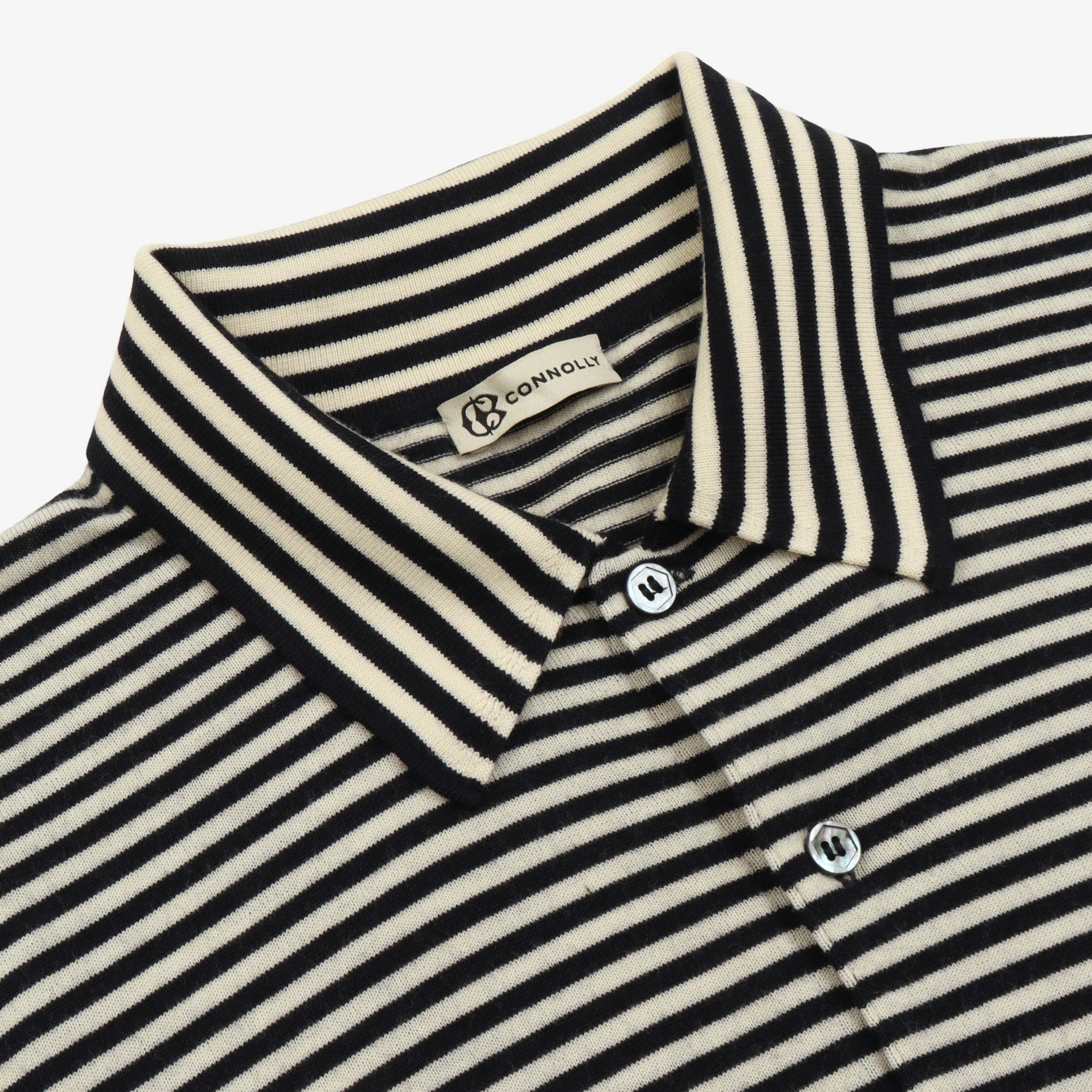 Striped Merino Polo Shirt