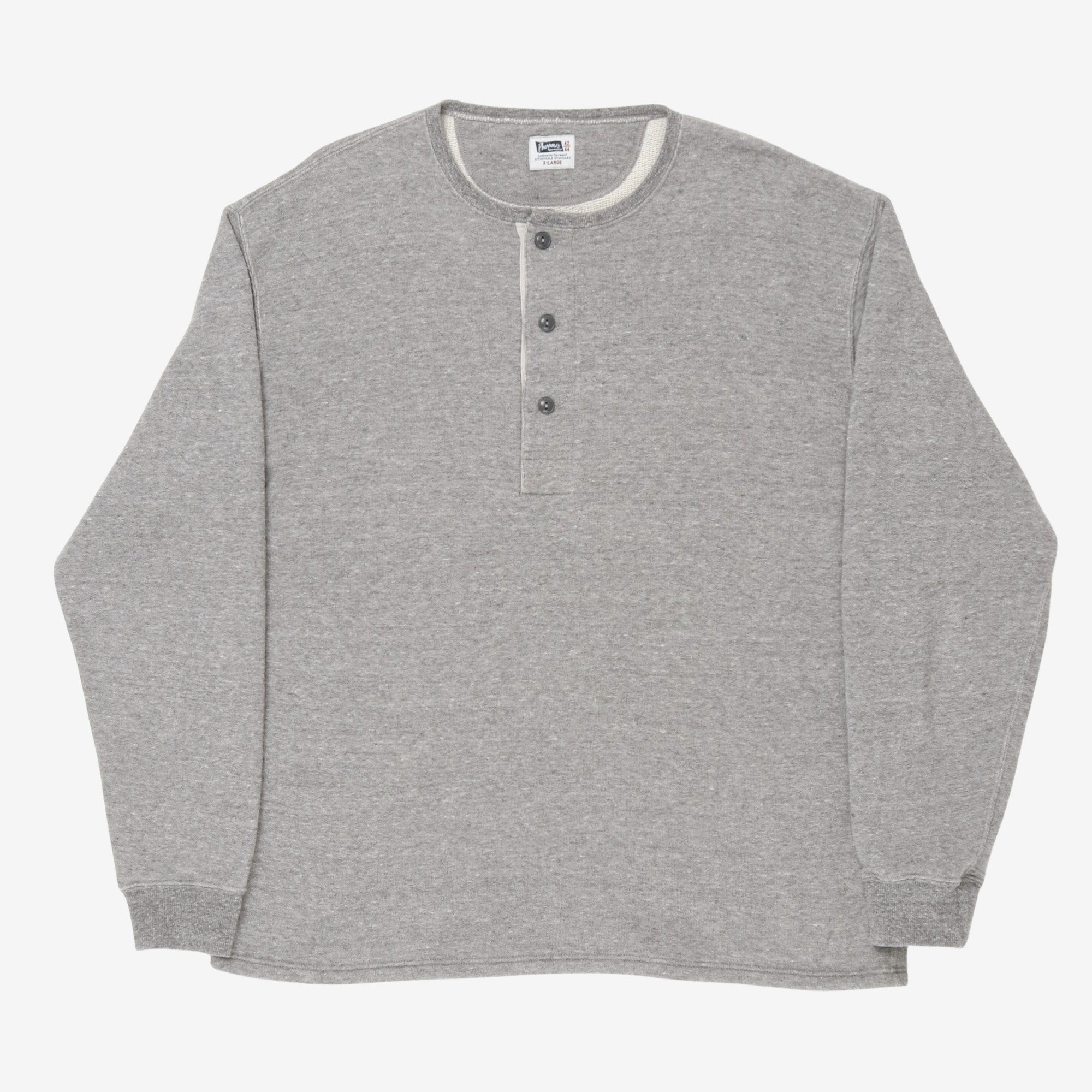 Buttoned Loopback Sweatshirt