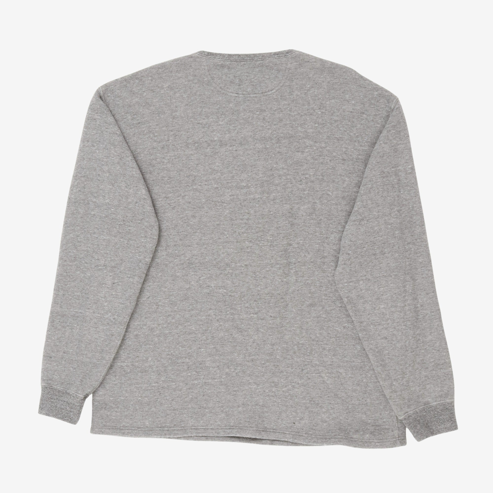 Buttoned Loopback Sweatshirt