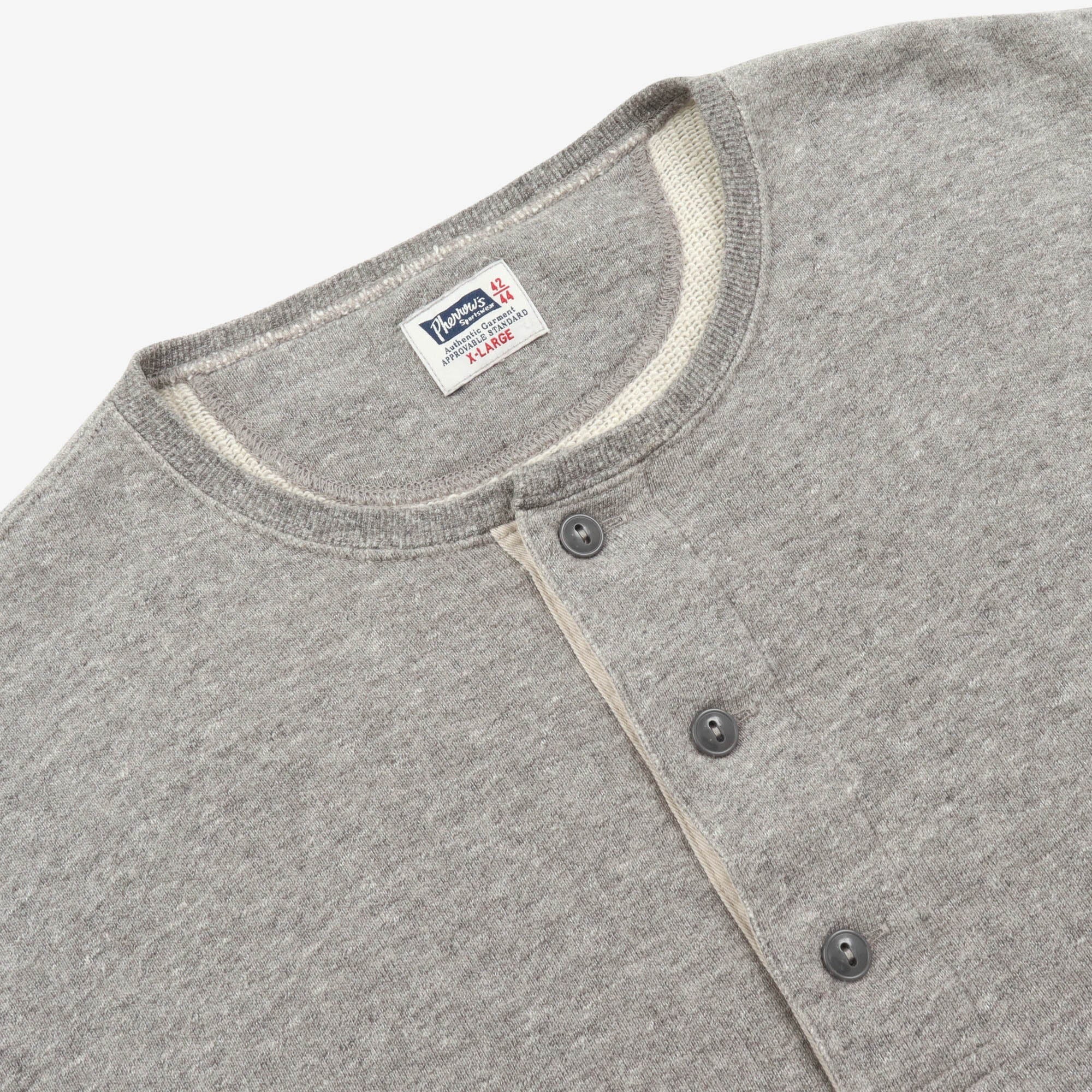 Buttoned Loopback Sweatshirt