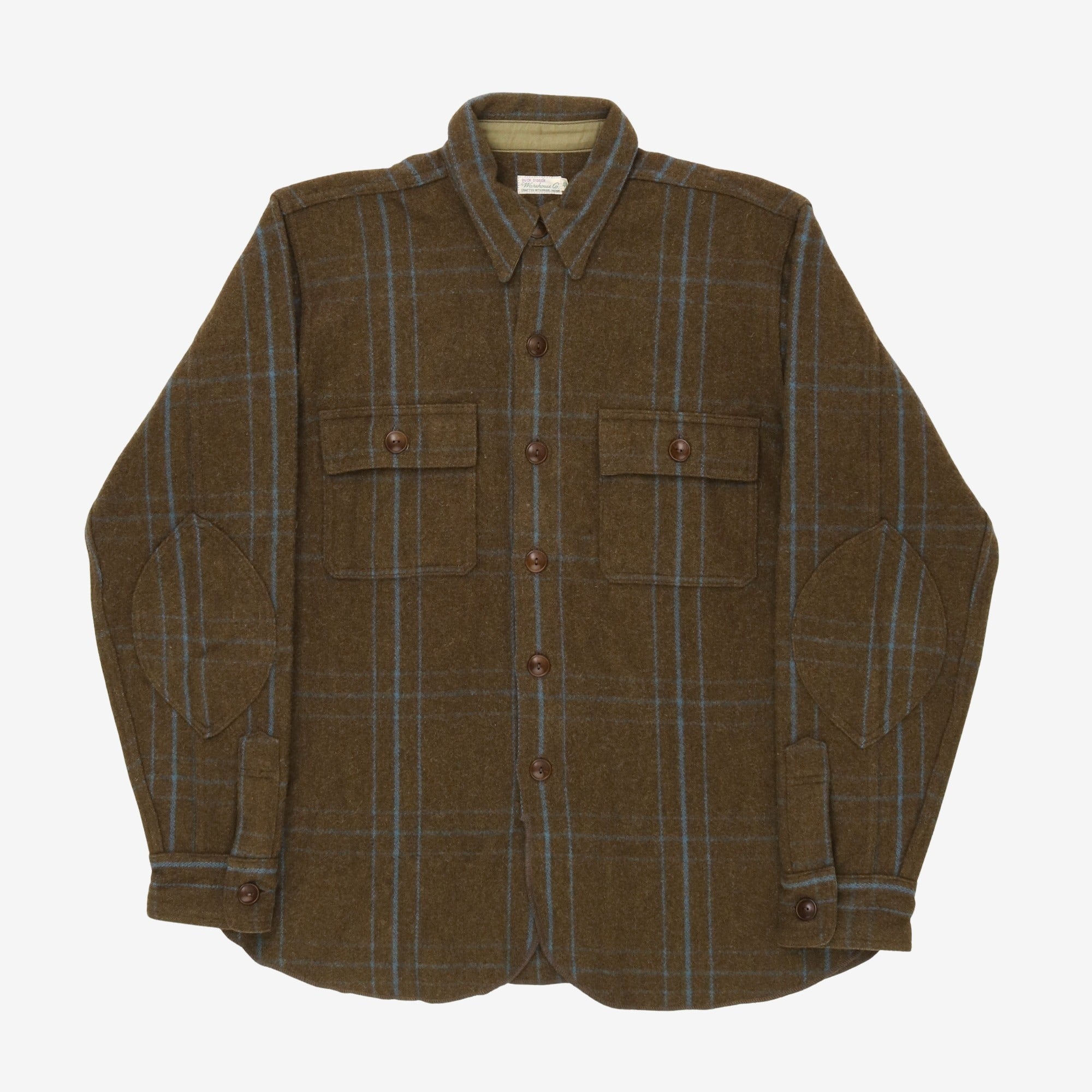 Wool Plaid Check Shirt