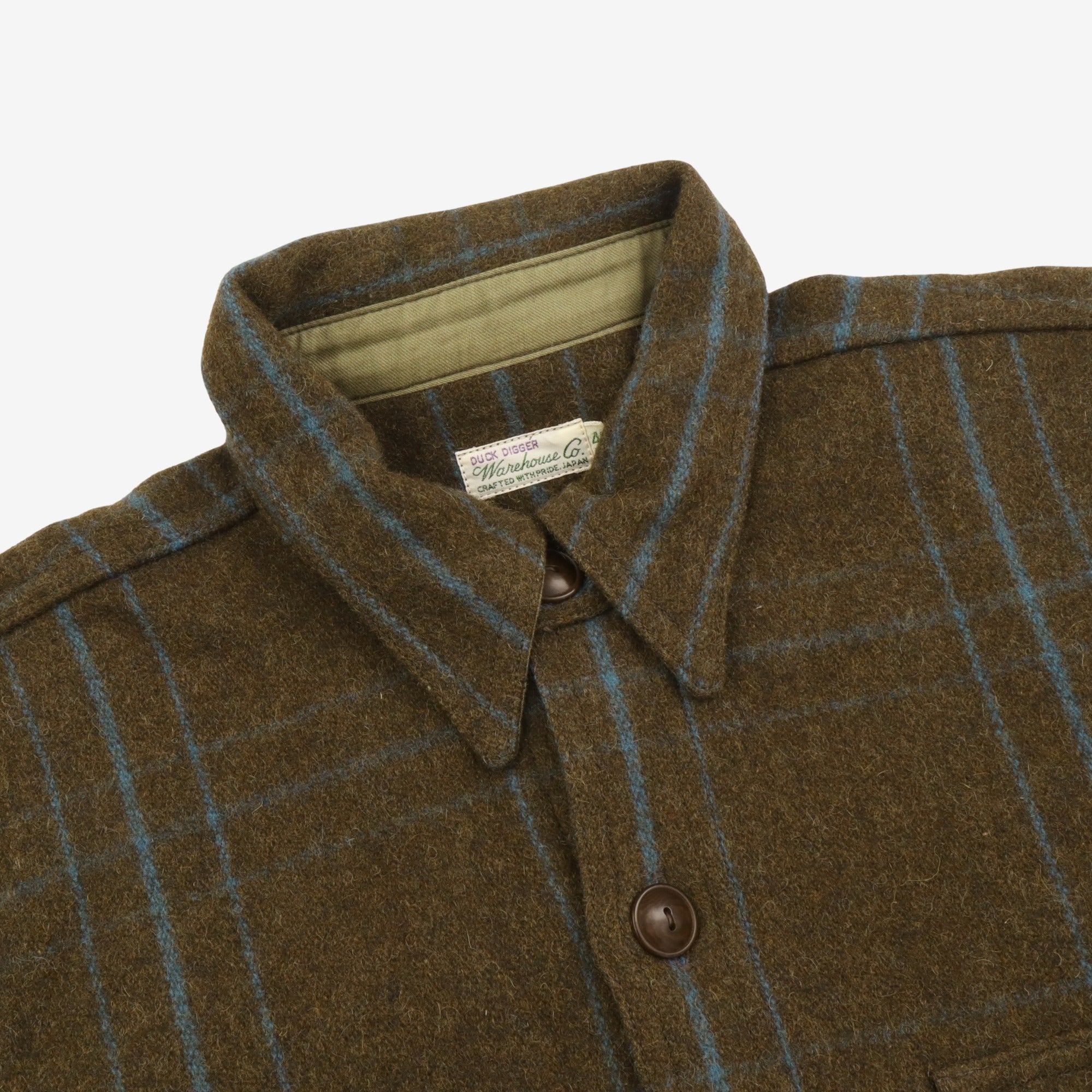 Wool Plaid Check Shirt