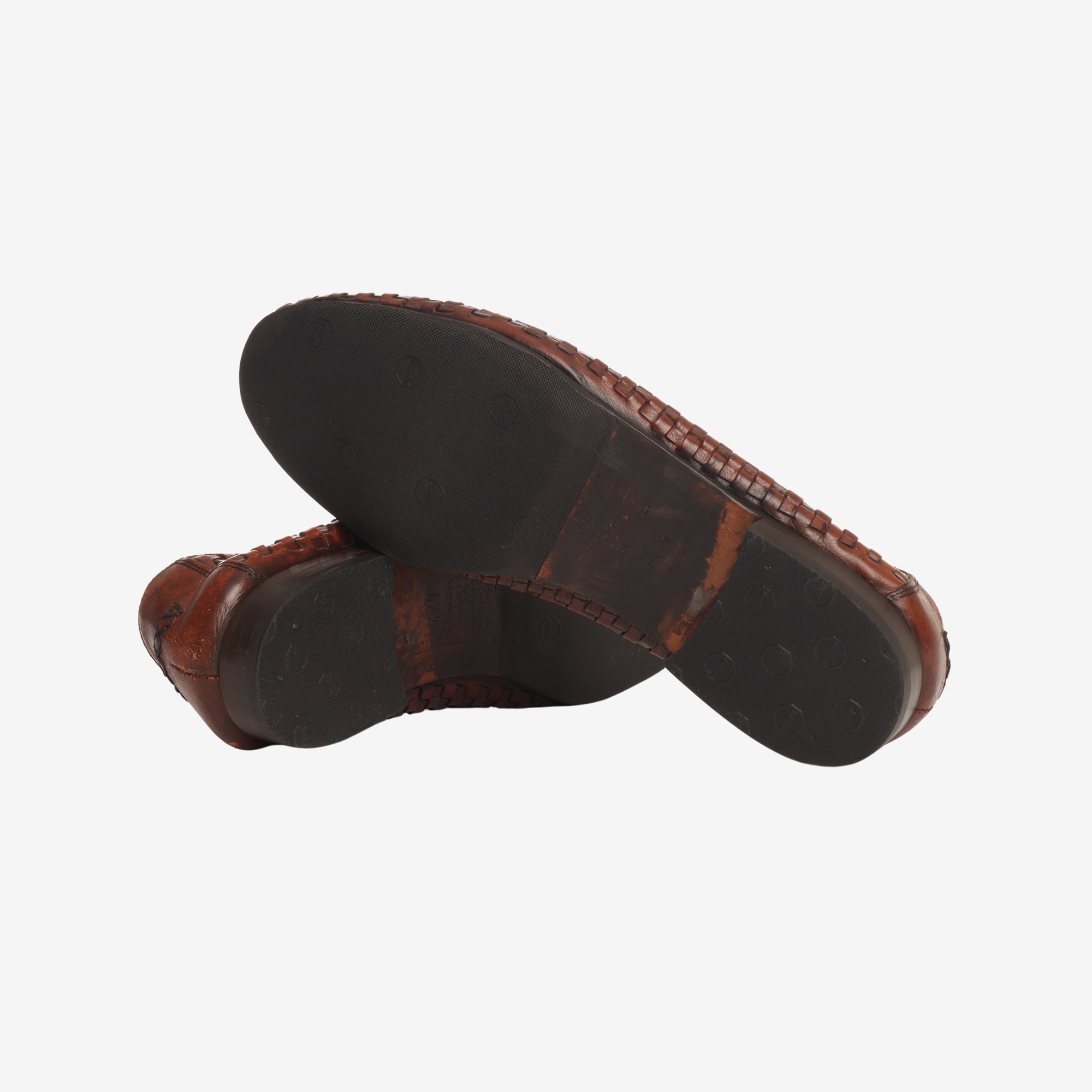Woven Leather Penny Loafers