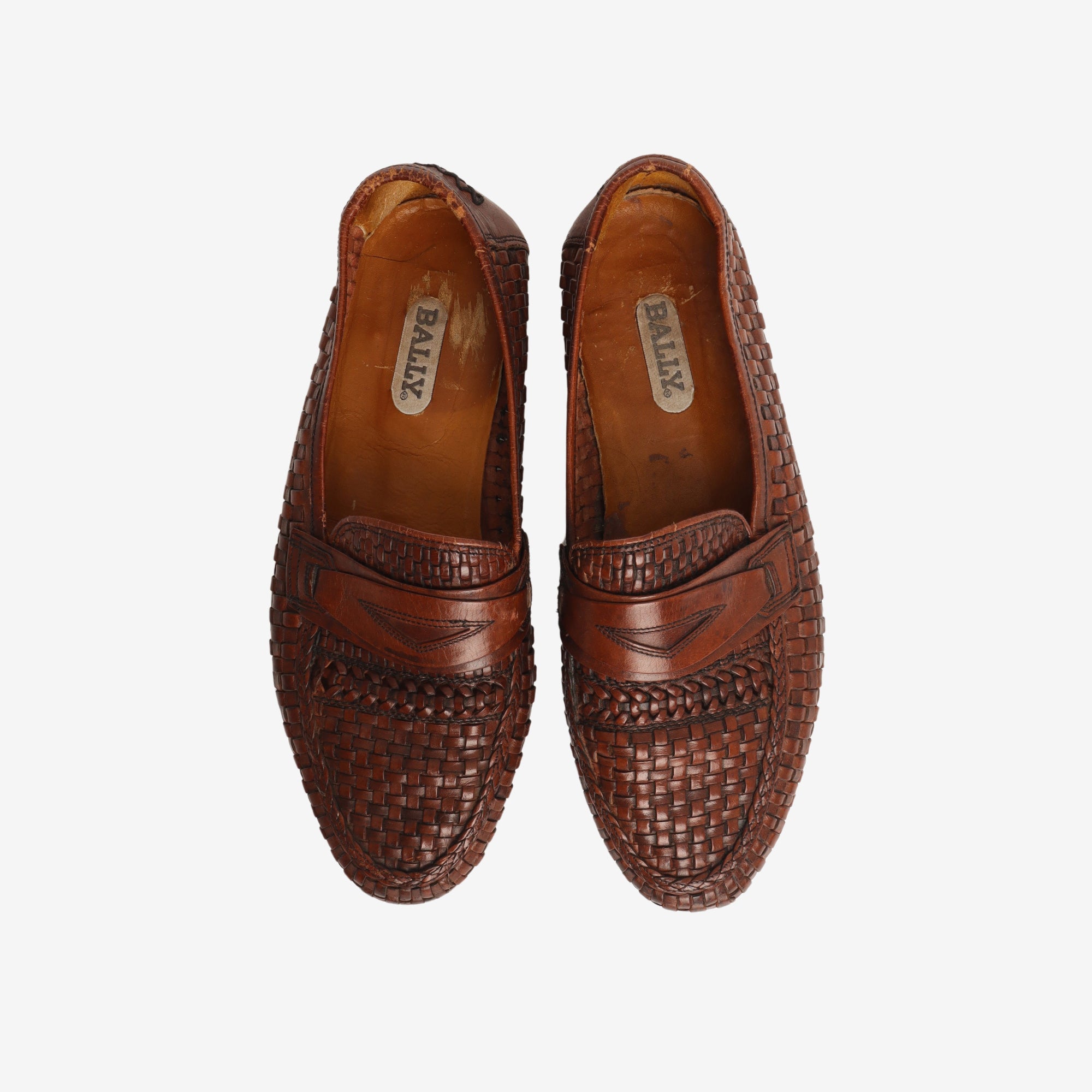 Woven Leather Penny Loafers