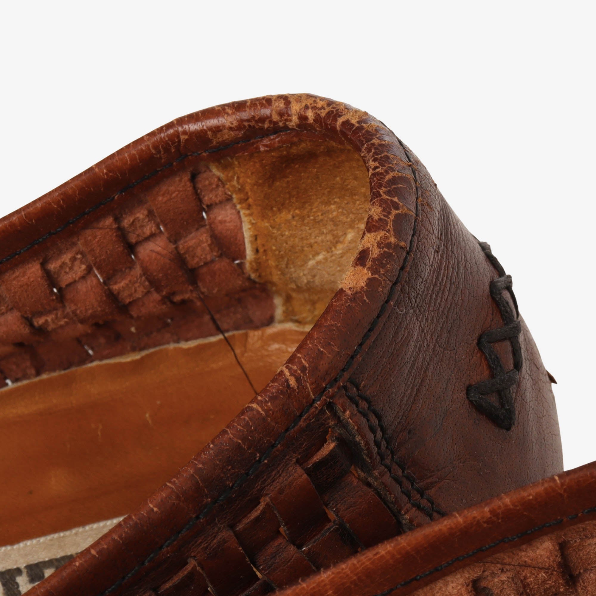 Woven Leather Penny Loafers