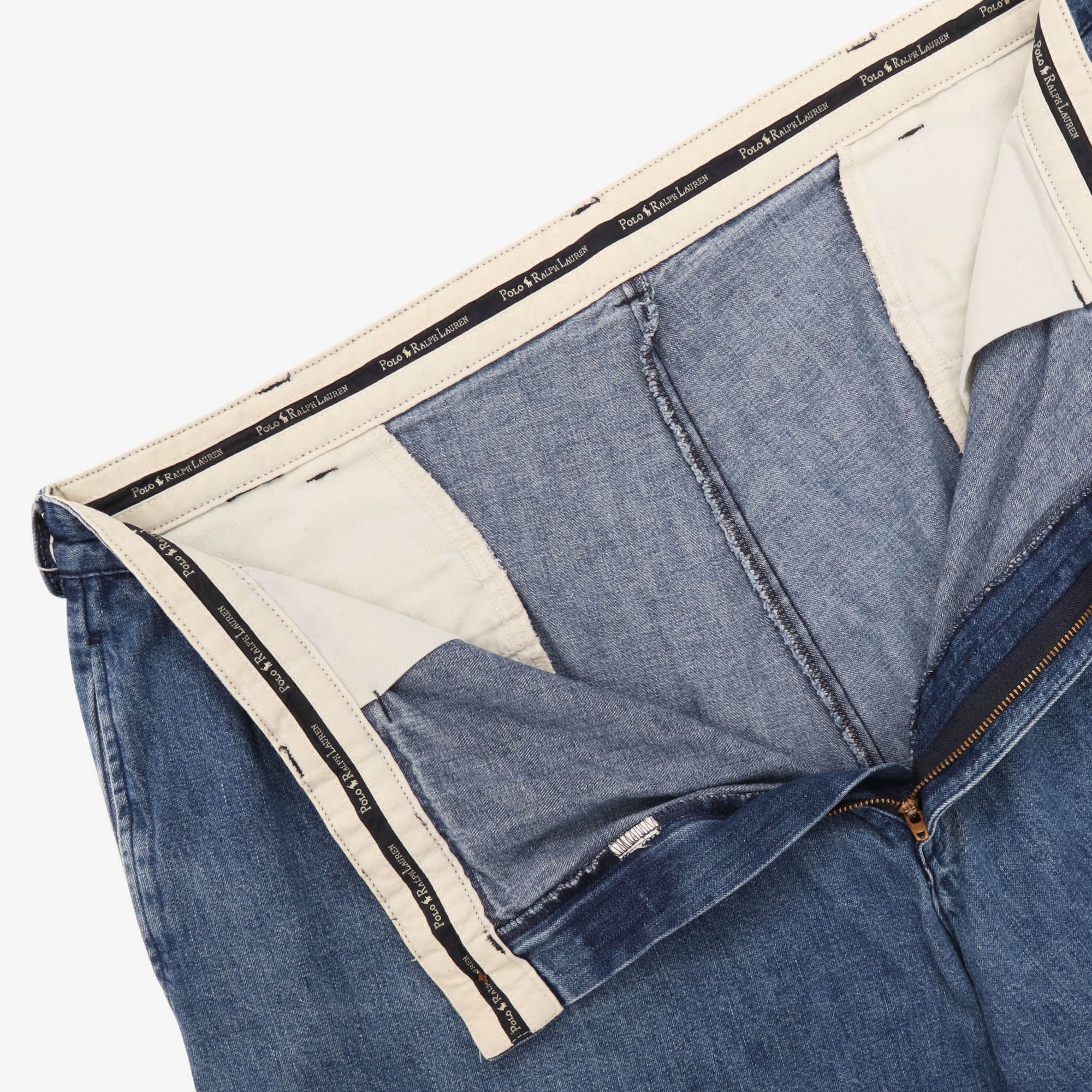 Pleated Denim Wide Shorts (40W)