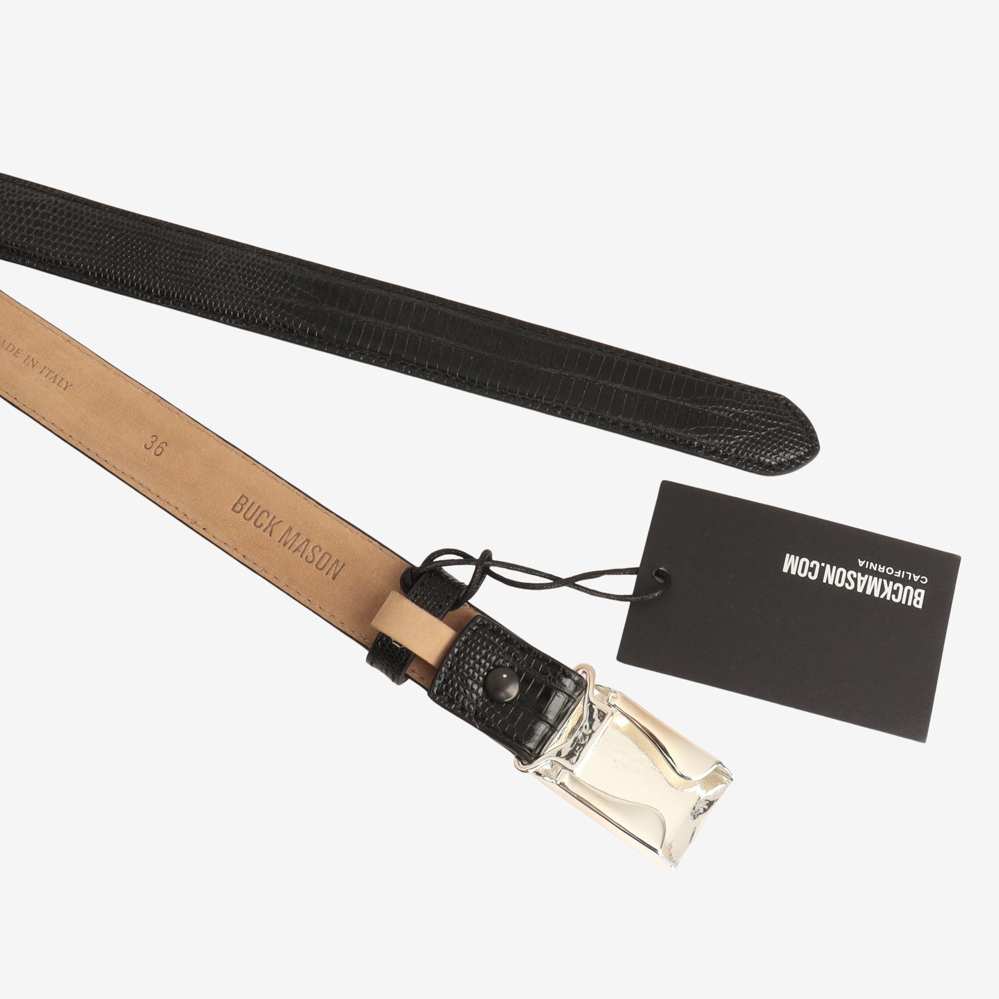 Embossed Lizard Campus Belt