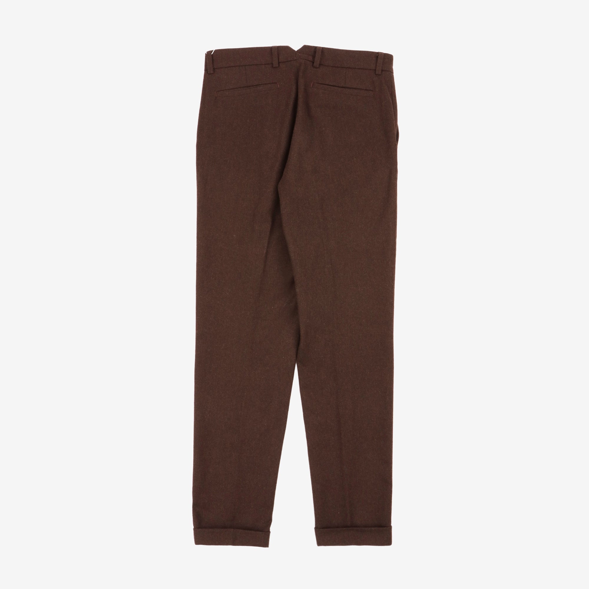 Straight Pleated Wool Trousers (31W X 30L)