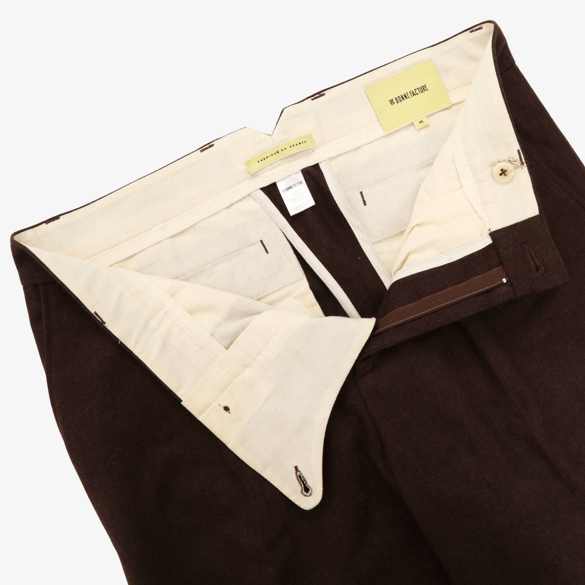 Straight Pleated Wool Trousers (31W X 30L)