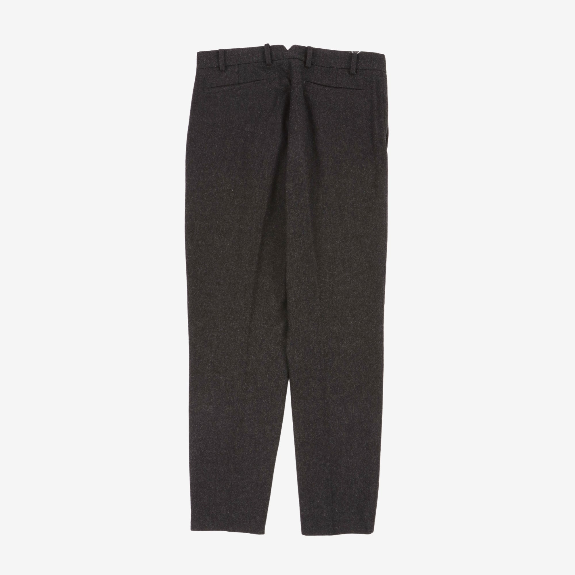 Straight Pleated Wool Trousers (31W X 30L)