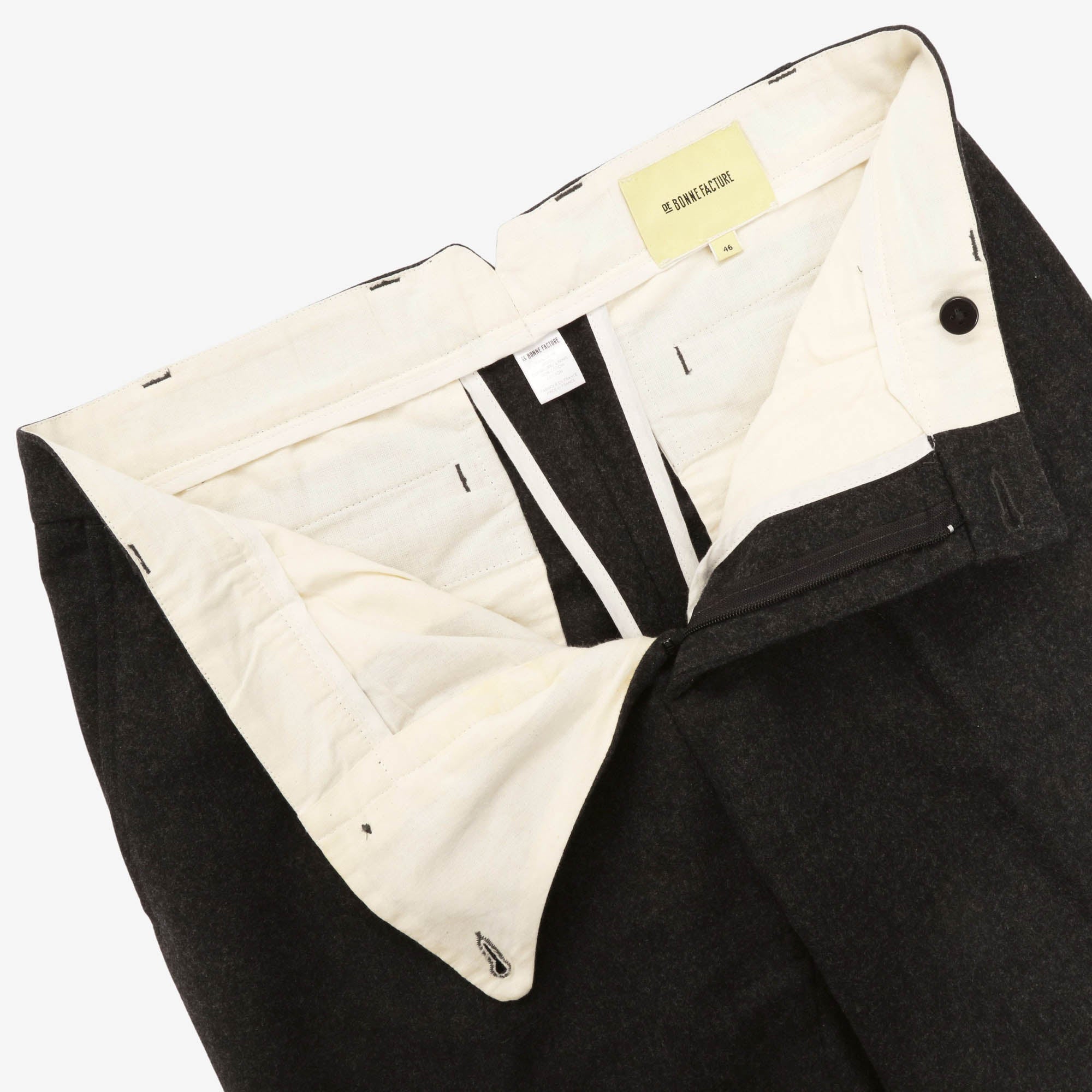 Straight Pleated Wool Trousers (31W X 30L)