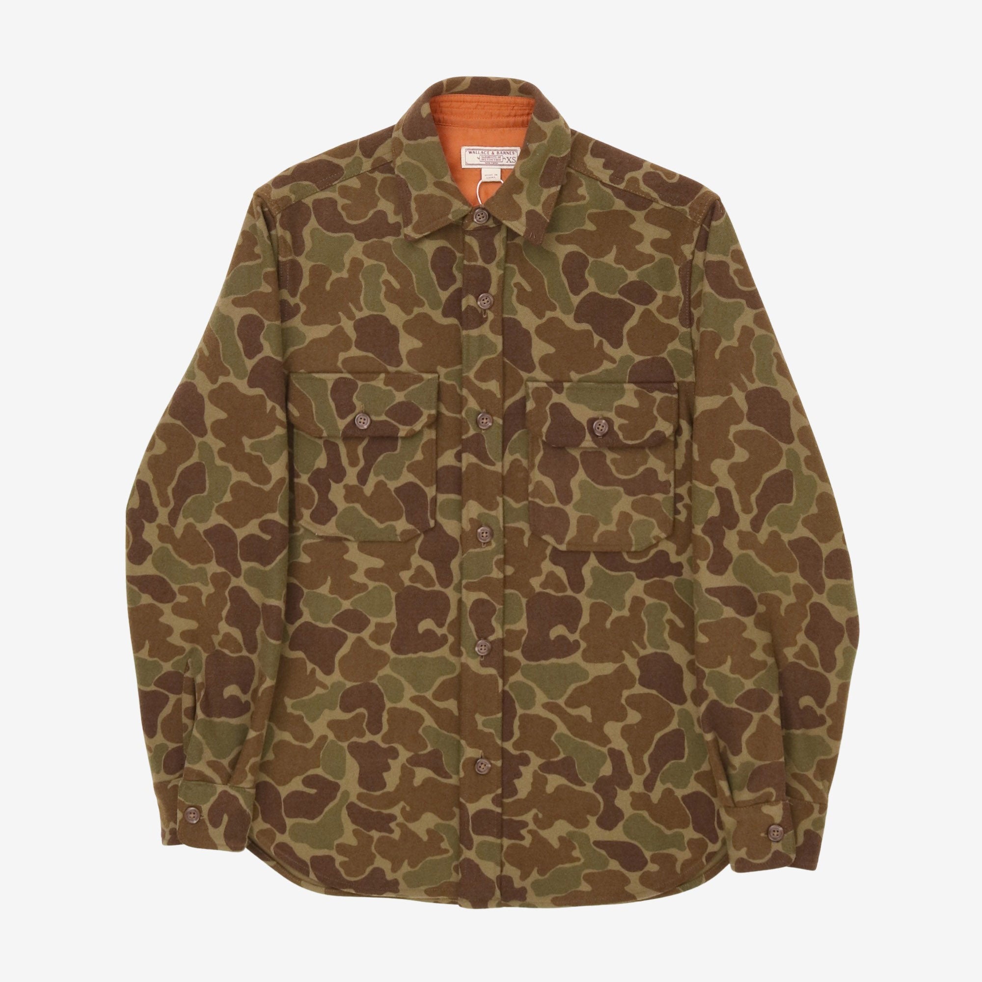 Wool Camouflage Shirt Jacket