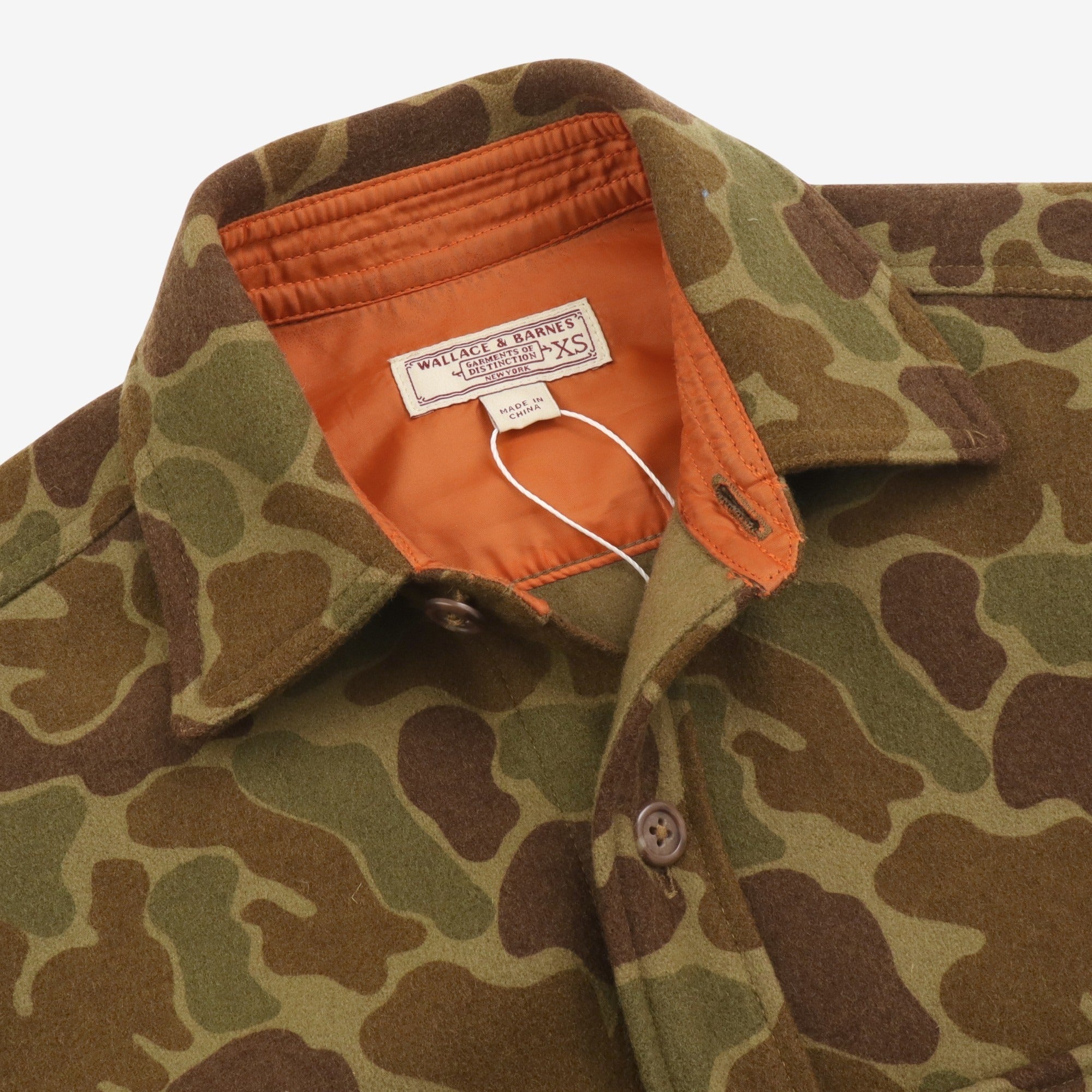 Wool Camouflage Shirt Jacket