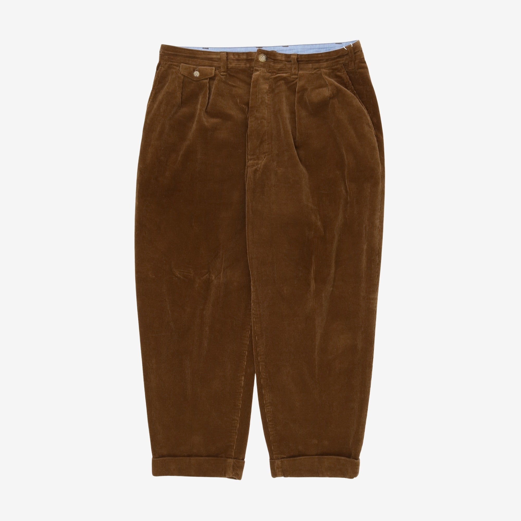 2 Pleats Tapered Corduroy Pants (34W X 25L)