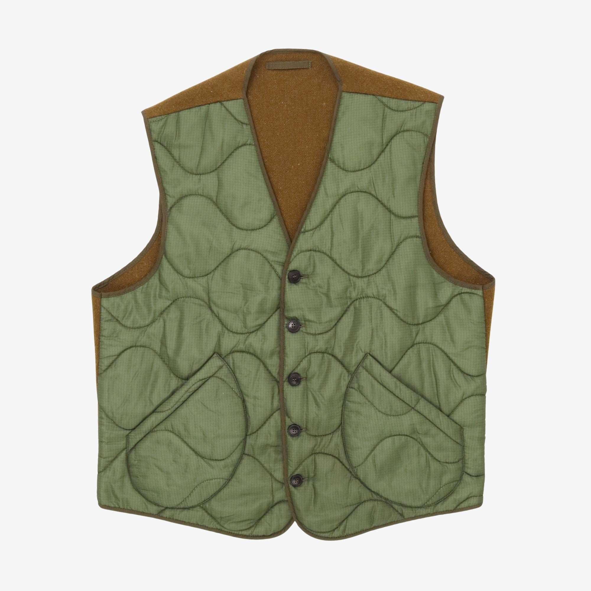 Squid Quilted Button Vest