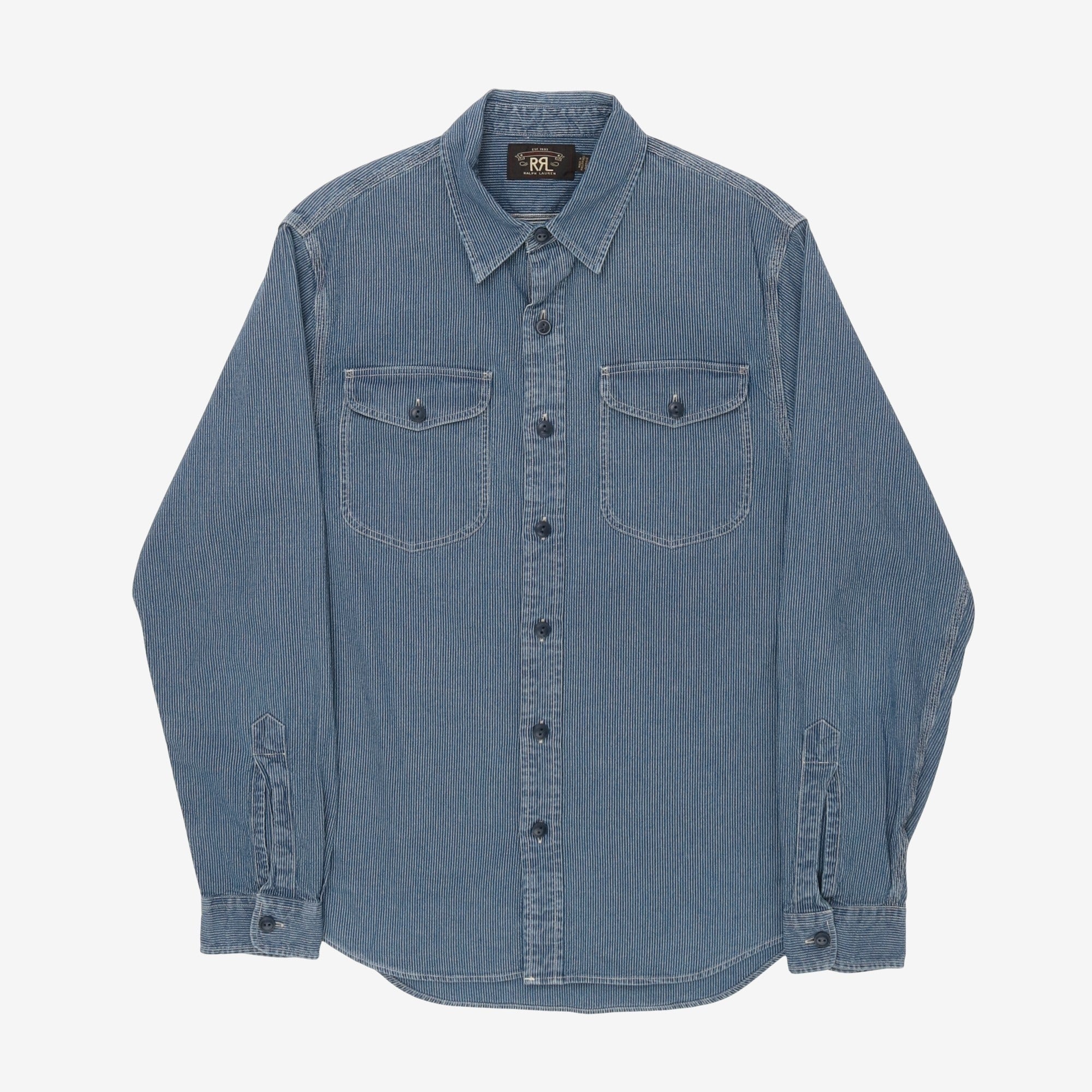 Striped Denim Work Shirt