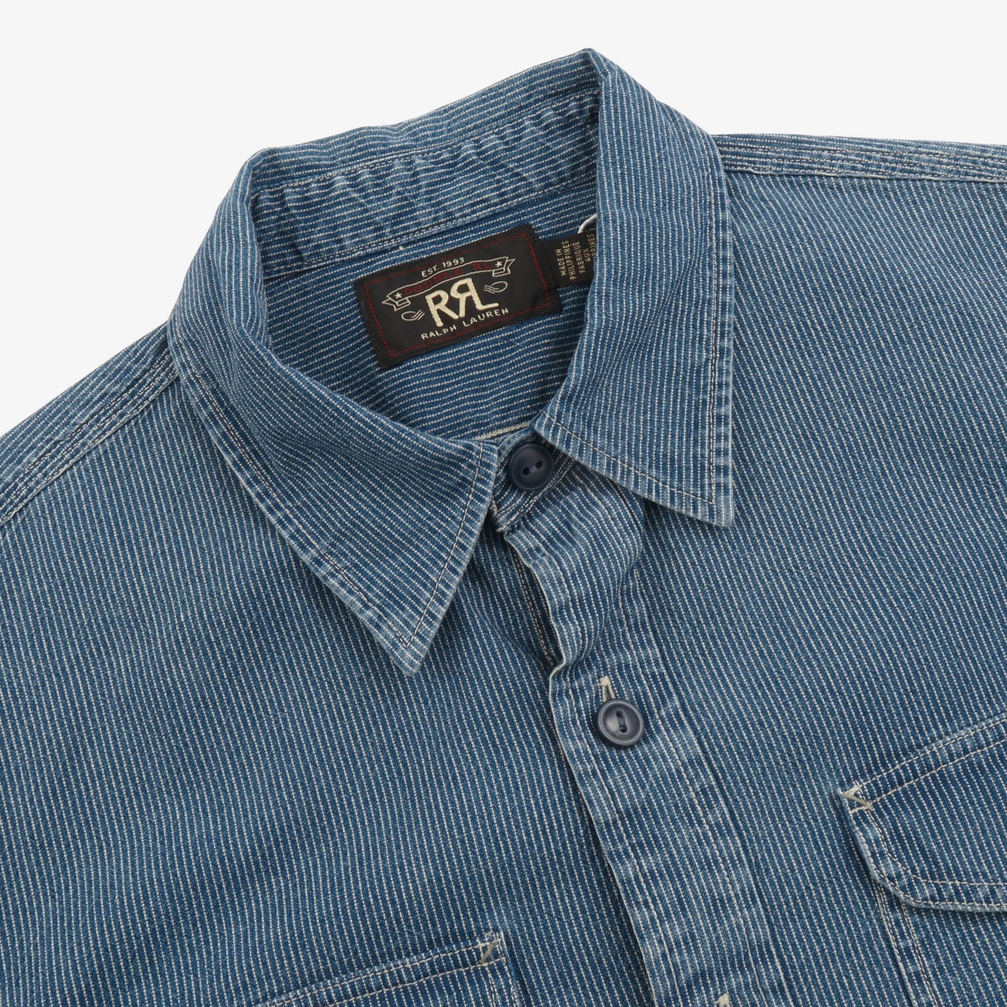 Striped Denim Work Shirt