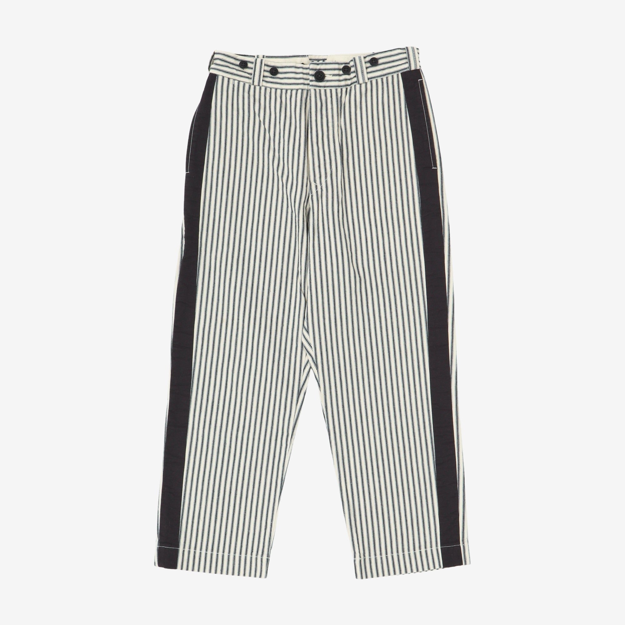 Womens Cinch Back Striped Trousers (28W X 23.5L)