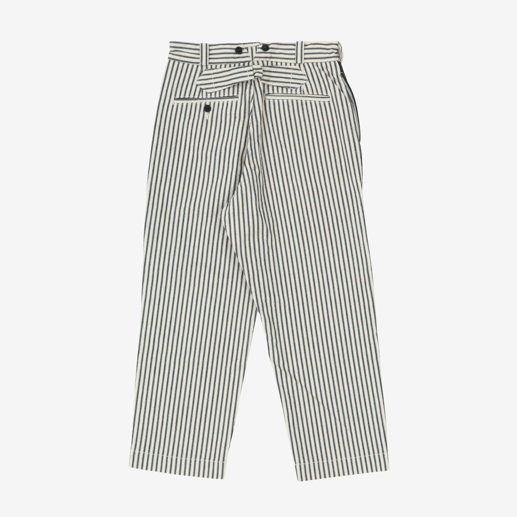 Womens Cinch Back Striped Trousers (28W X 23.5L)