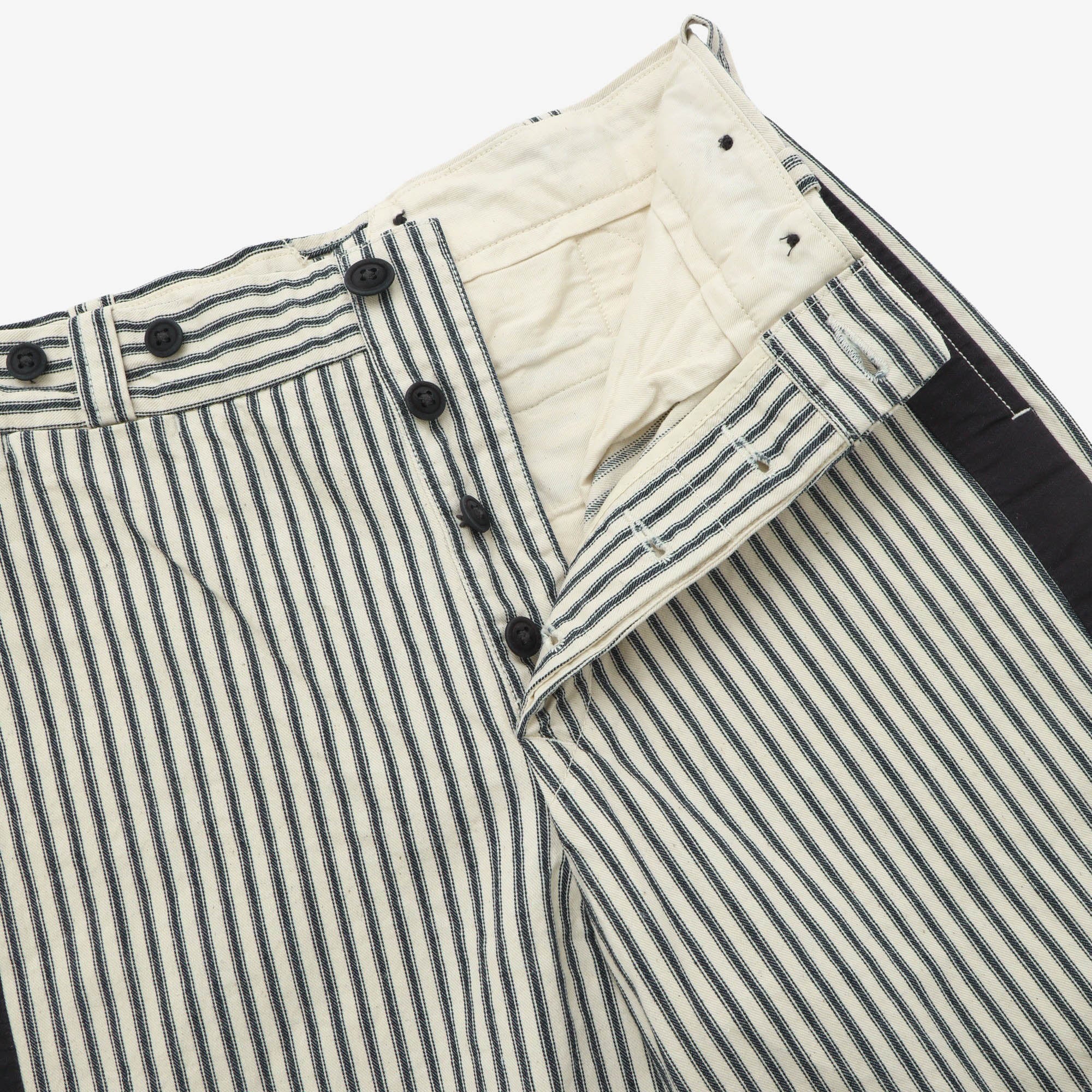 Womens Cinch Back Striped Trousers (28W X 23.5L)