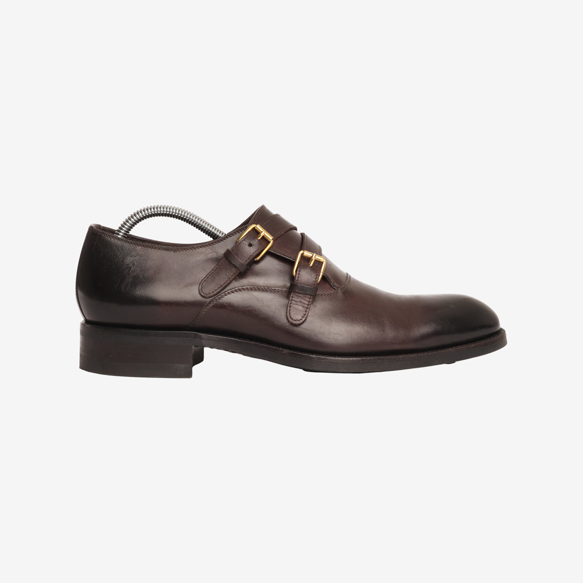 Burnished Leather Monk Straps + Trees