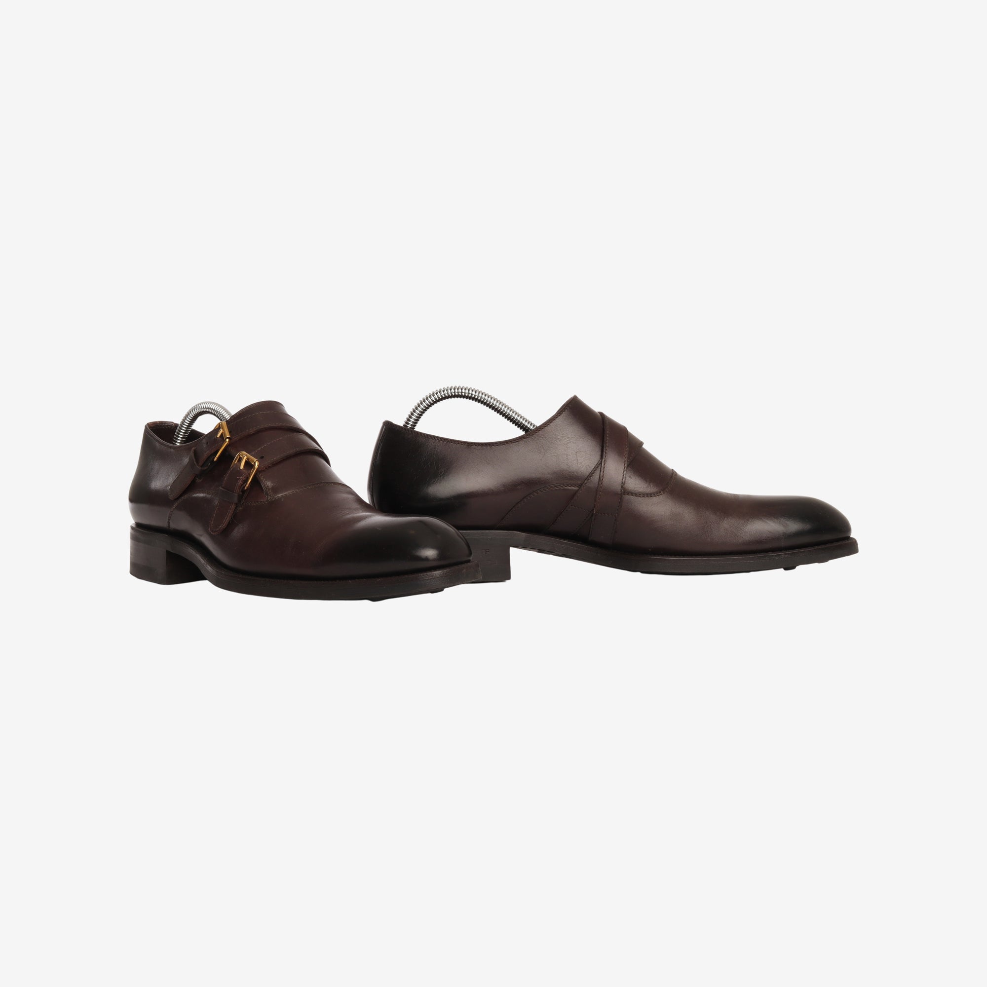 Burnished Leather Monk Straps + Trees