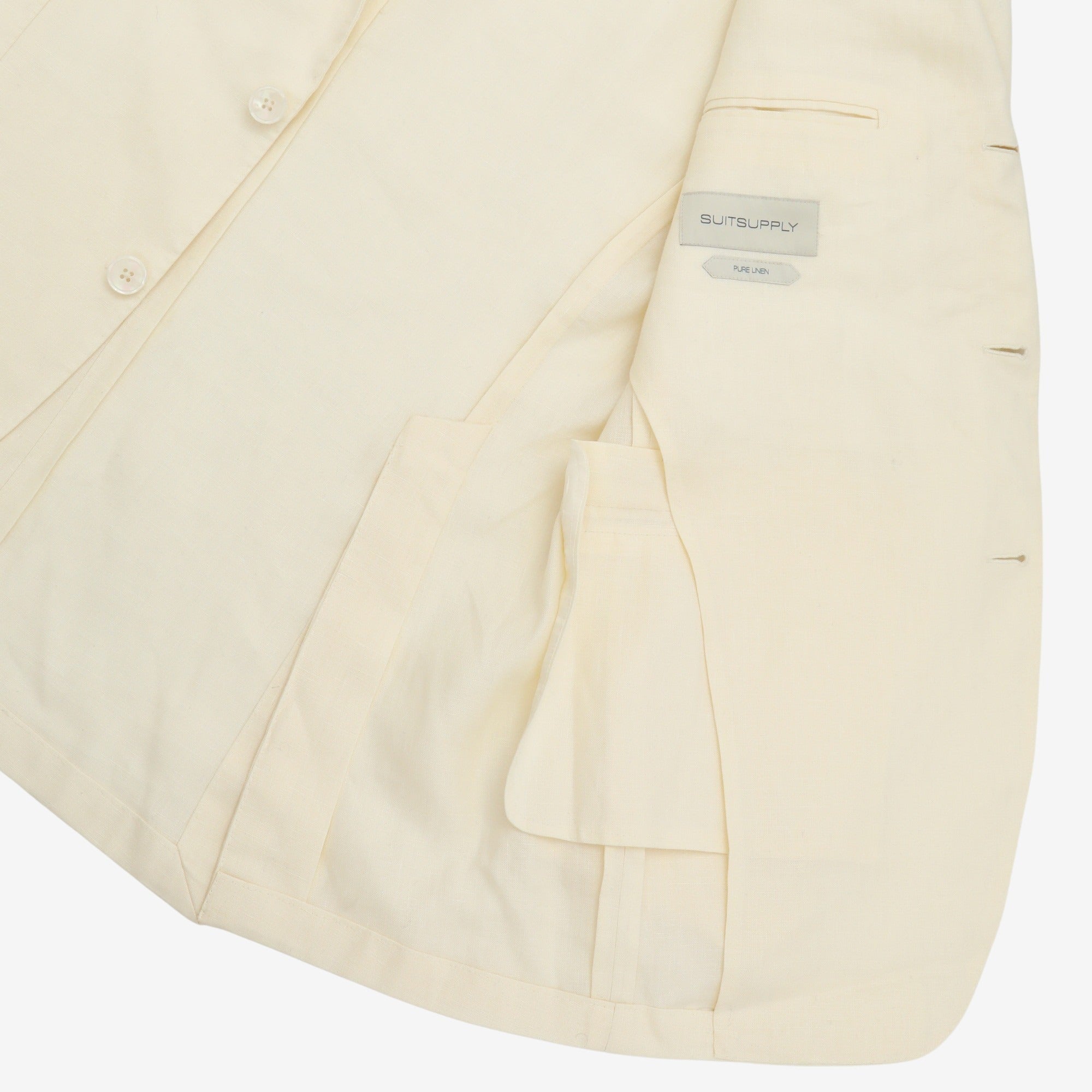 Roma Jetted Linen Suit