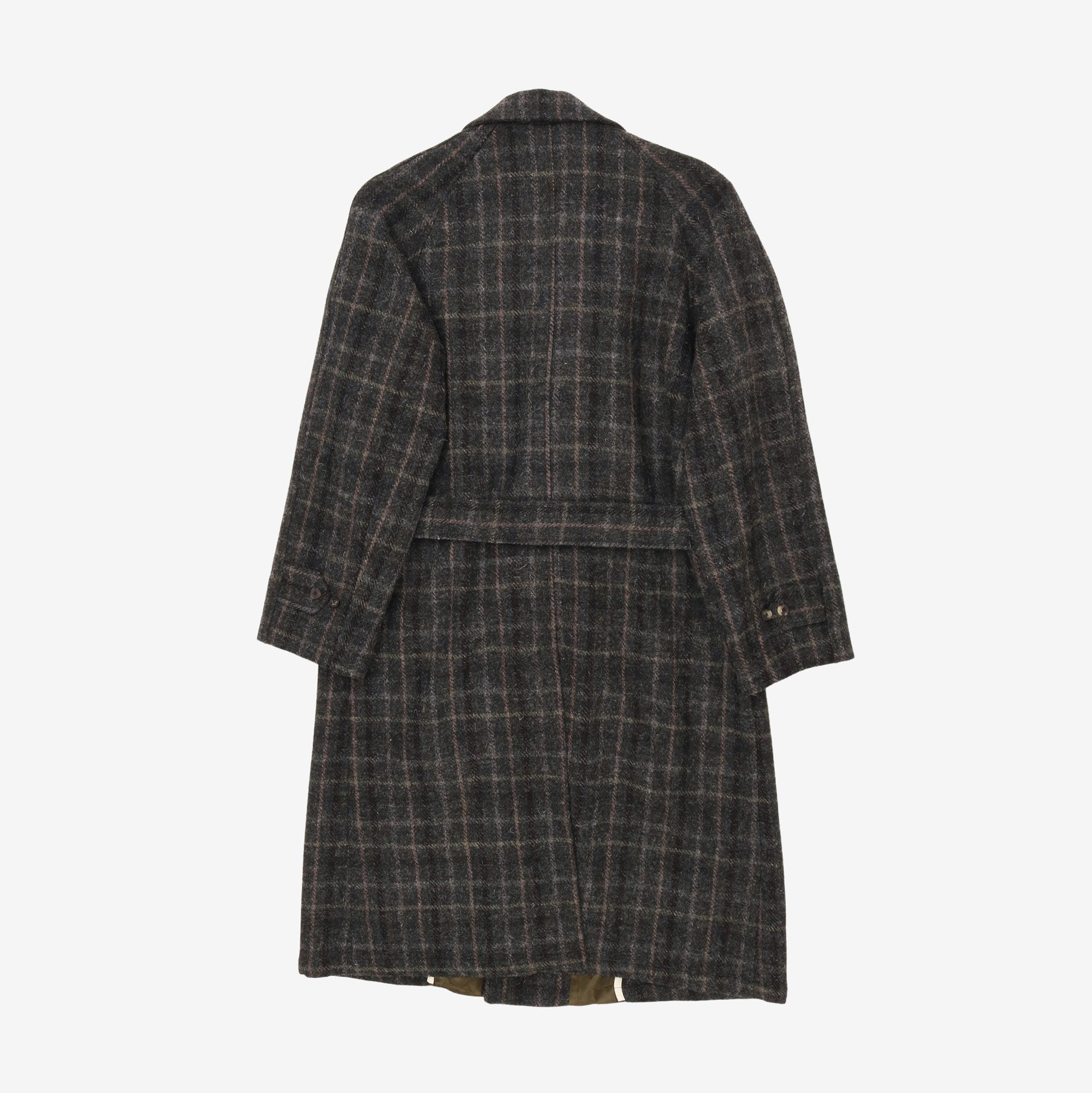 DB Belted Checked Wool Coat