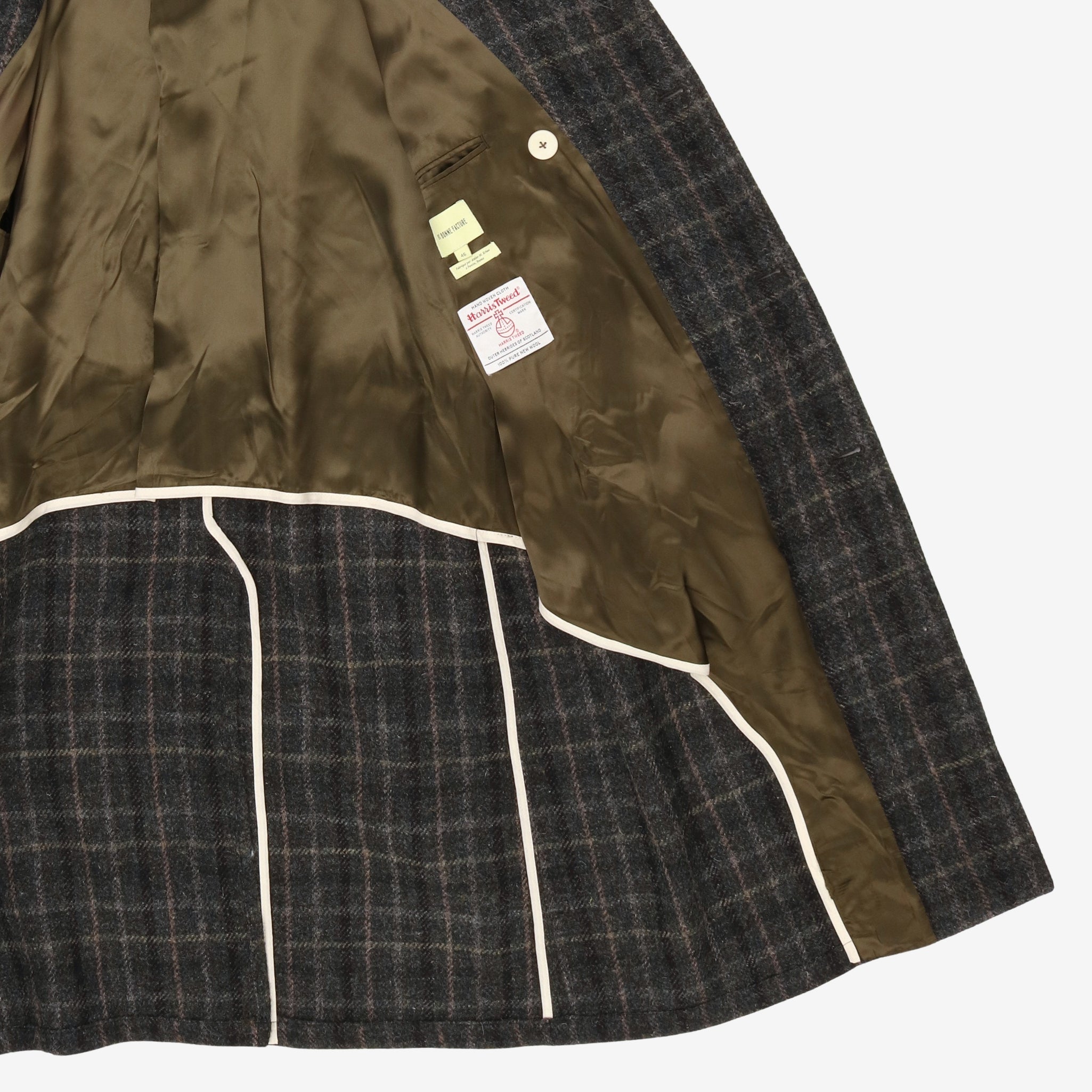 DB Belted Checked Wool Coat