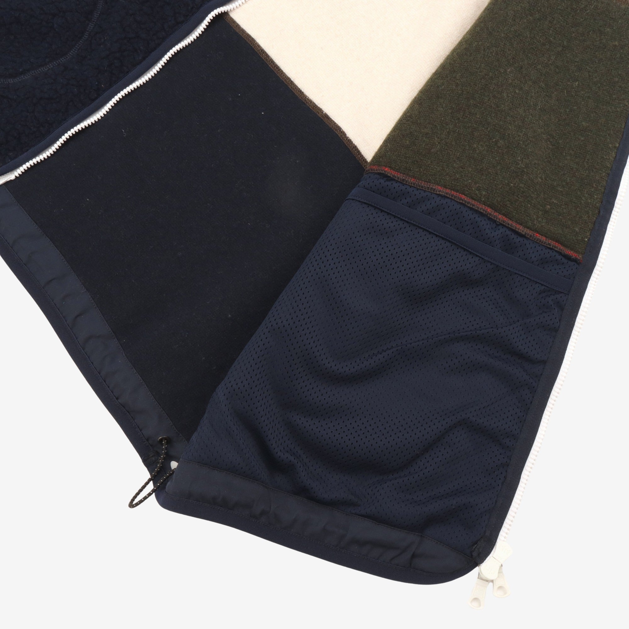 Colour Block Boucle Zip Fleece Vest