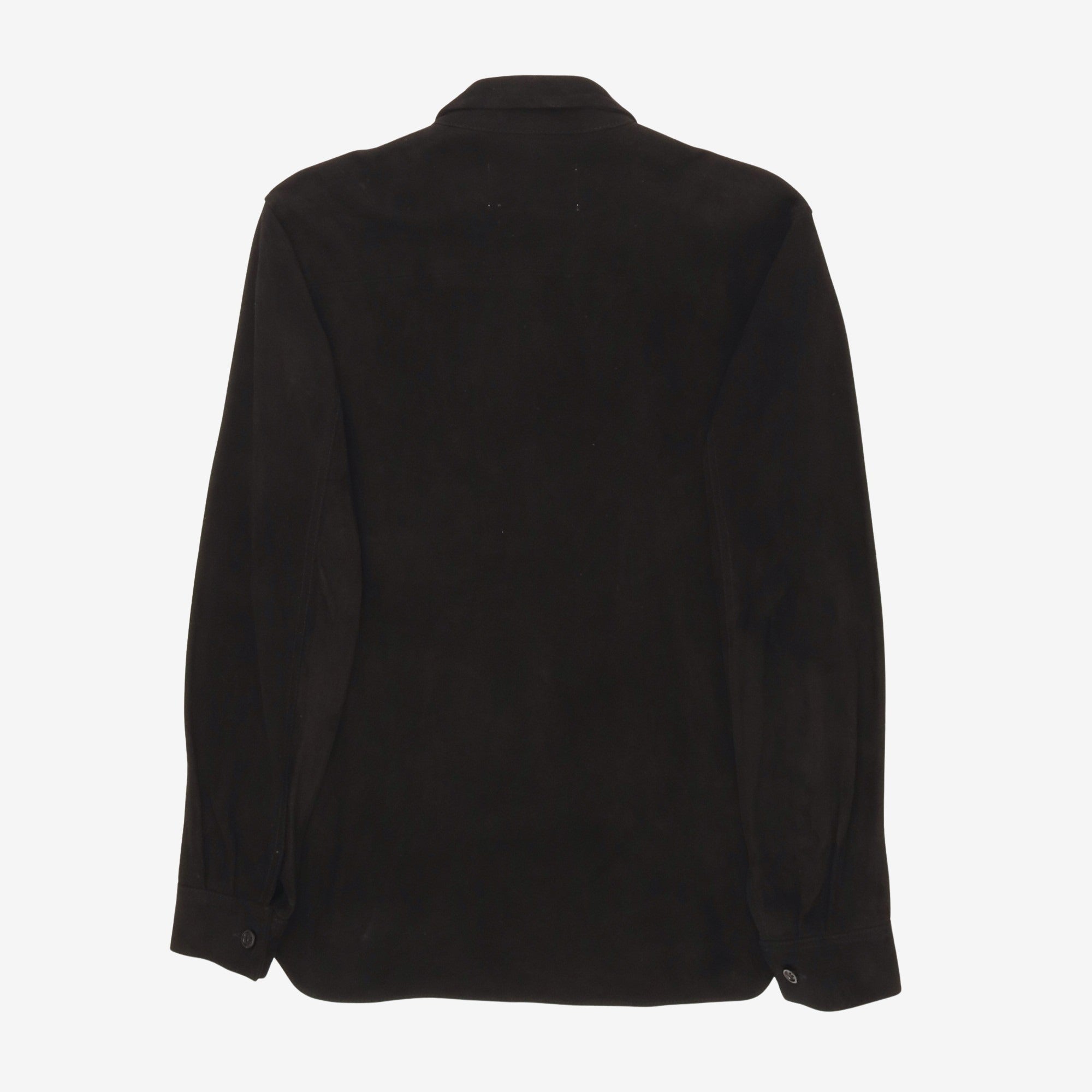 Shawl Half Zip Suede Shirt