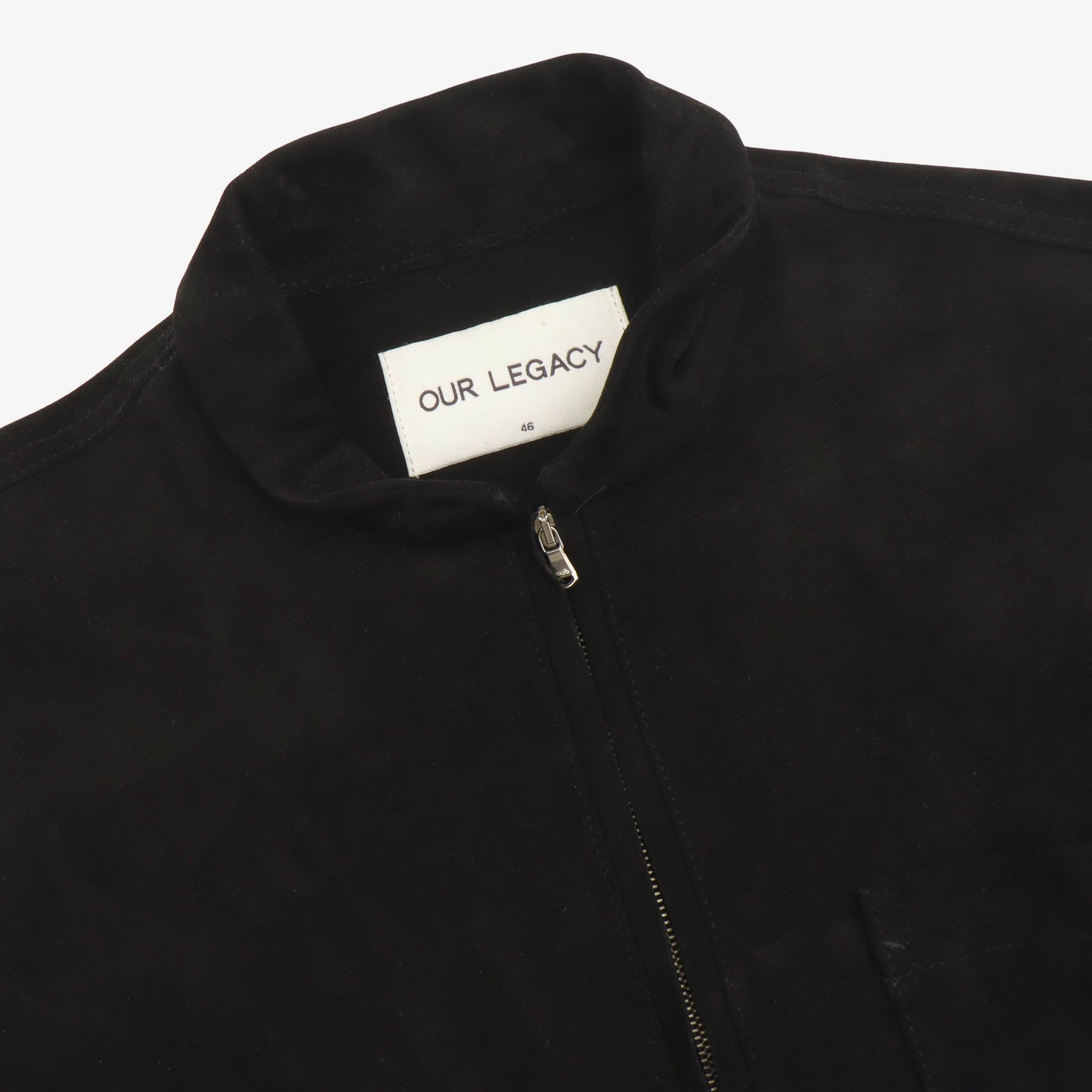 Shawl Half Zip Suede Shirt