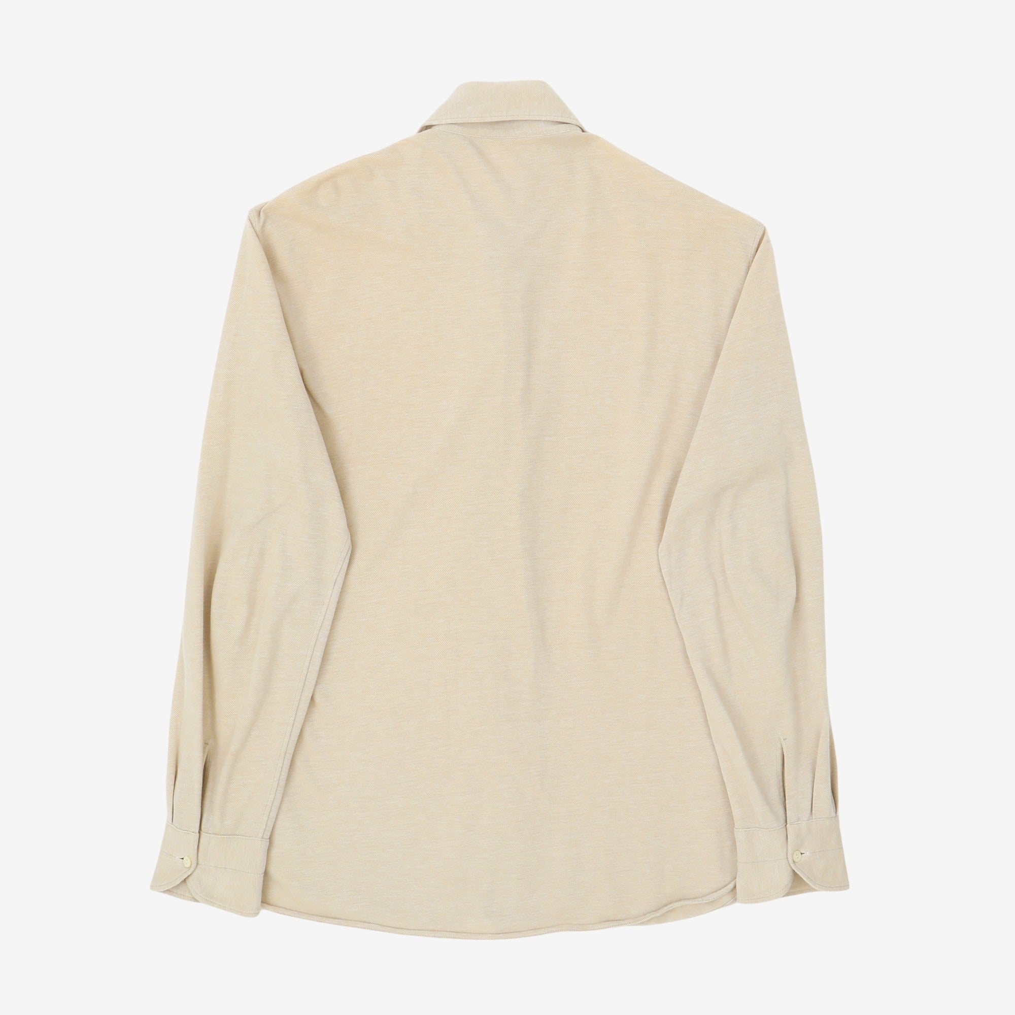 Spread Collar Pique Shirt