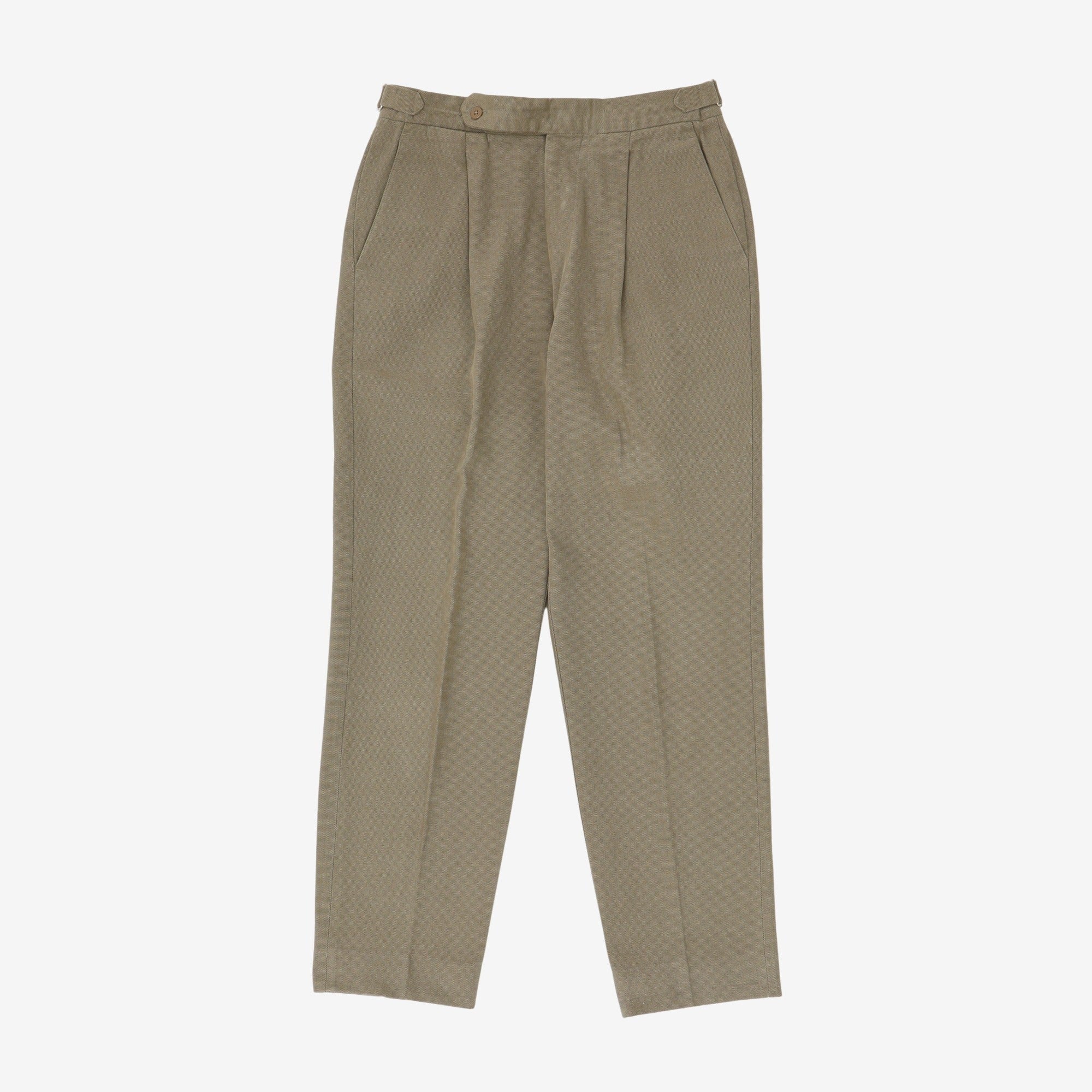 Basketweave Pleated Trousers (32W X 30L)