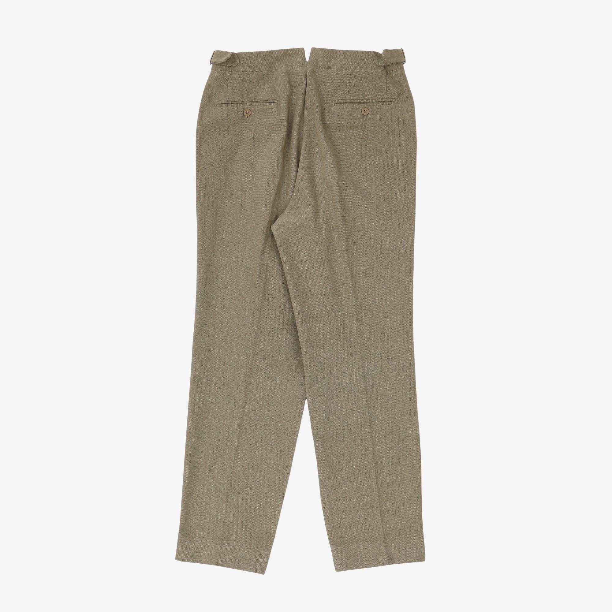 Basketweave Pleated Trousers (32W X 30L)