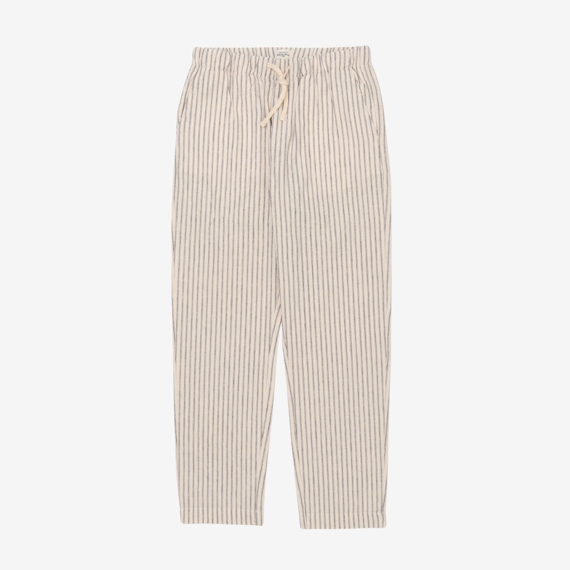 Joggy Linen Blend Stripe Trousers (32W X 31L)