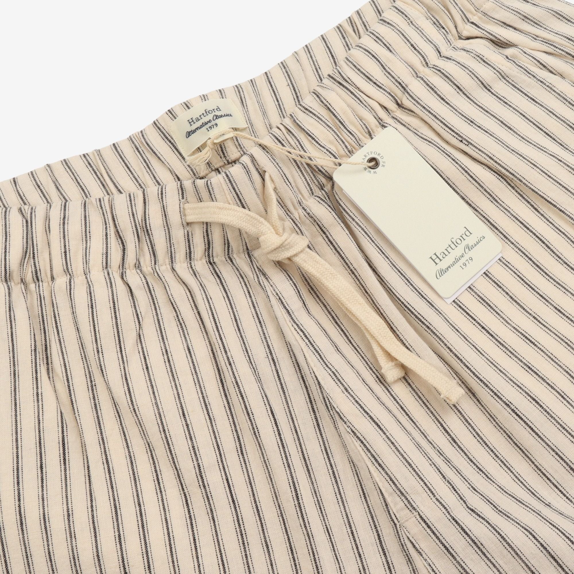Joggy Linen Blend Stripe Trousers (32W X 31L)