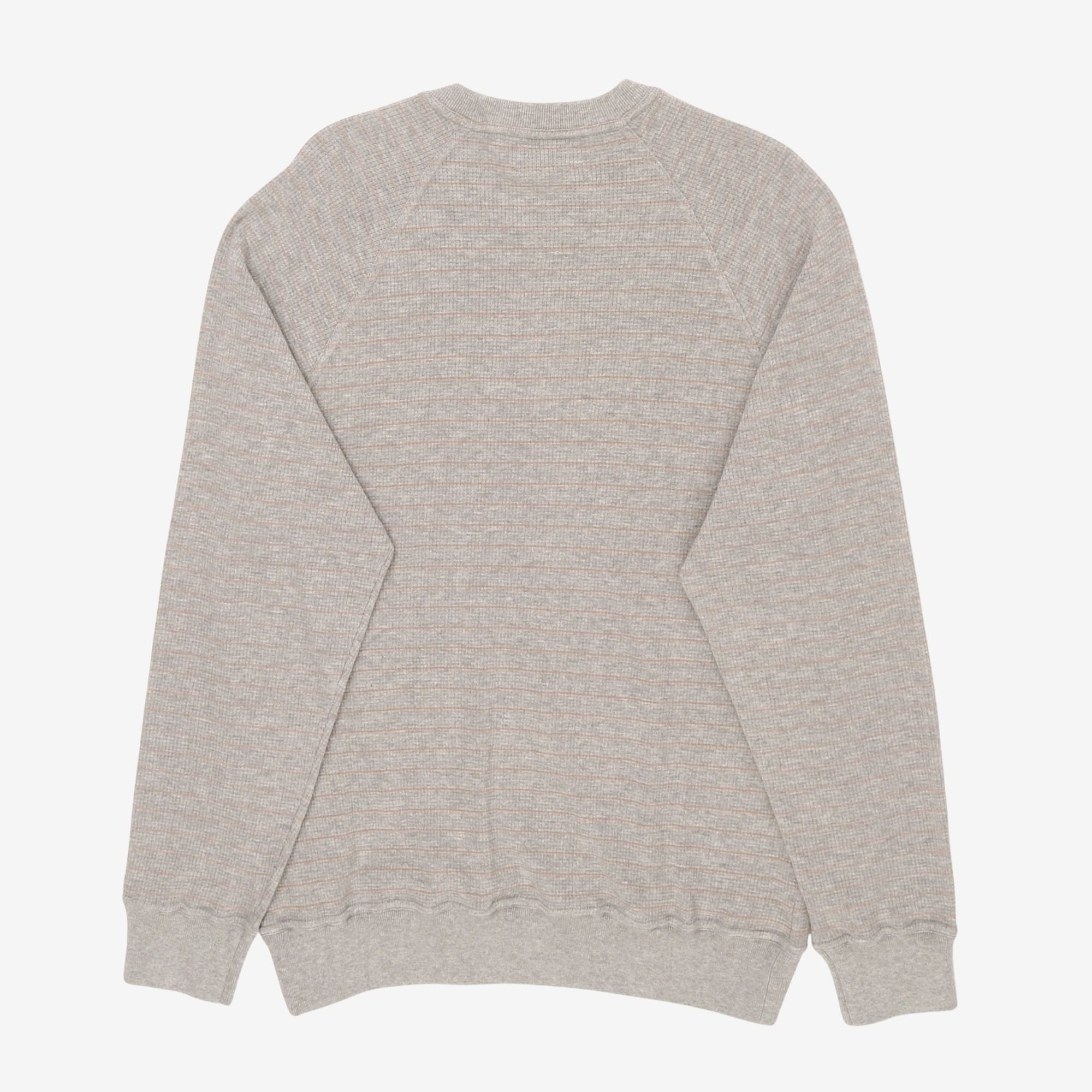 Waffle Striped Sweatshirt