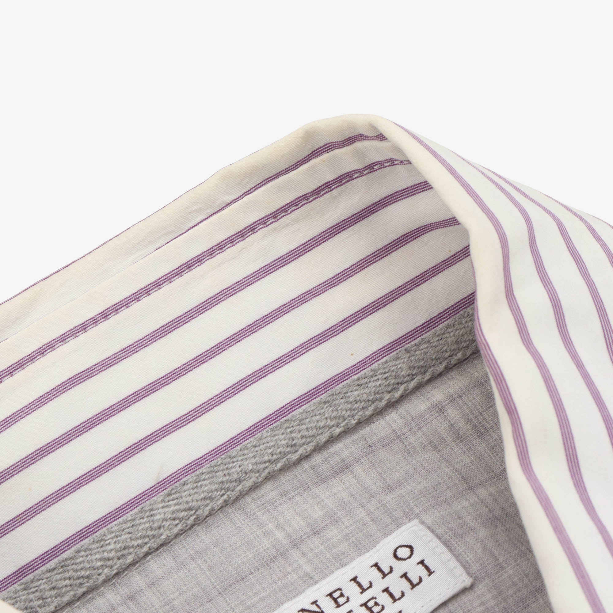 Spread Collar Striped Shirt