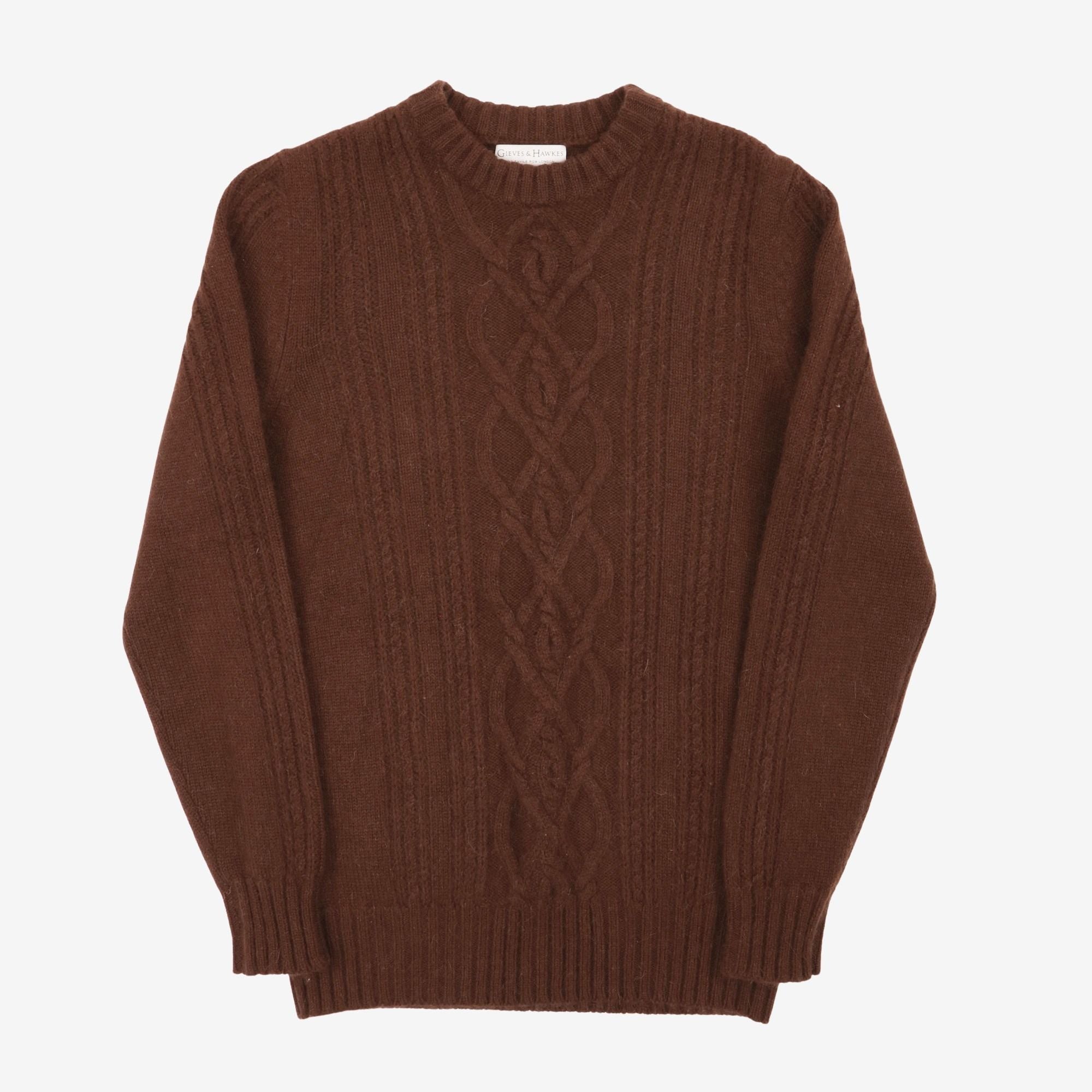 Alpaca Cable Knit Sweater